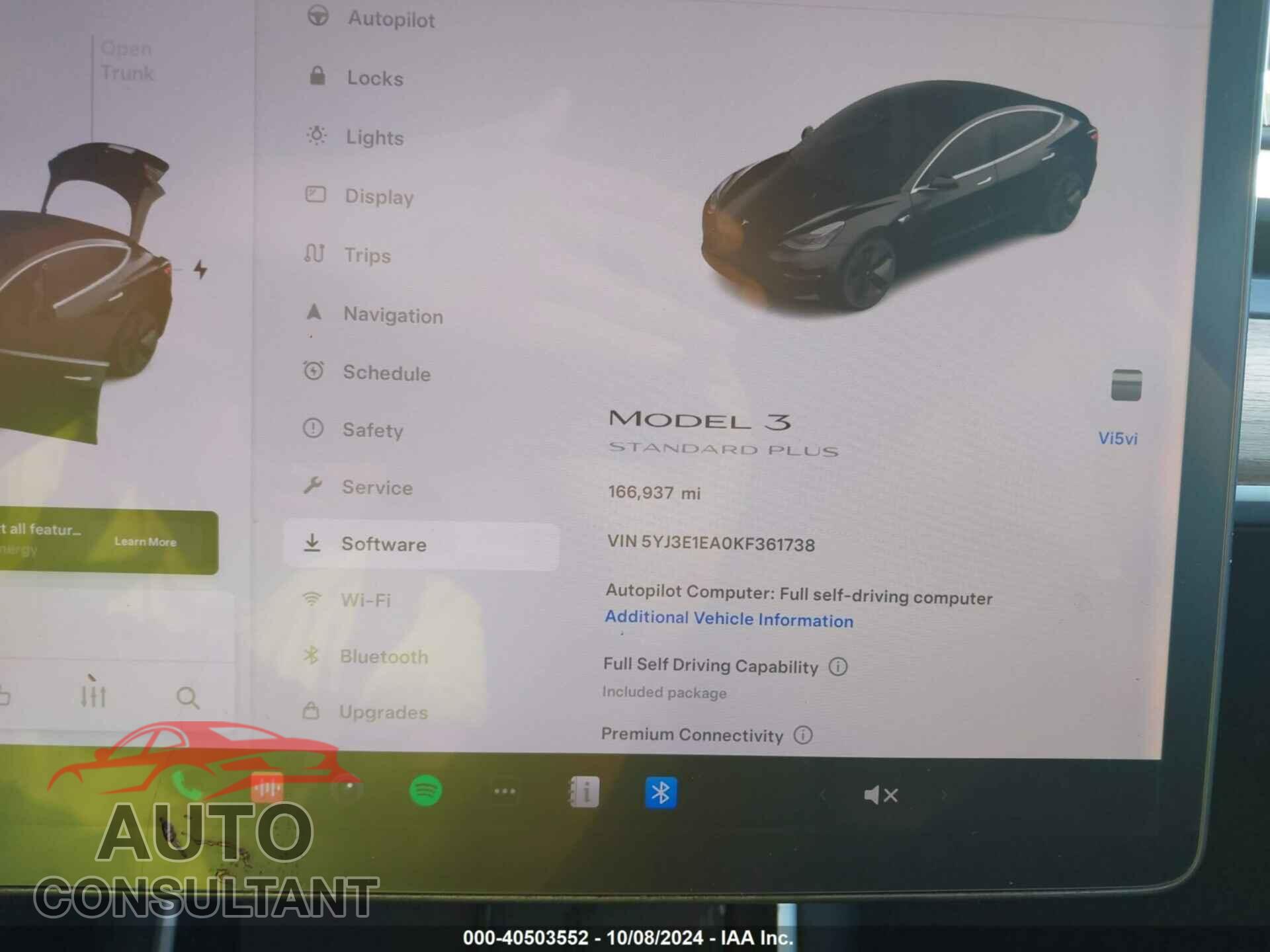 TESLA MODEL 3 2019 - 5YJ3E1EA0KF361738