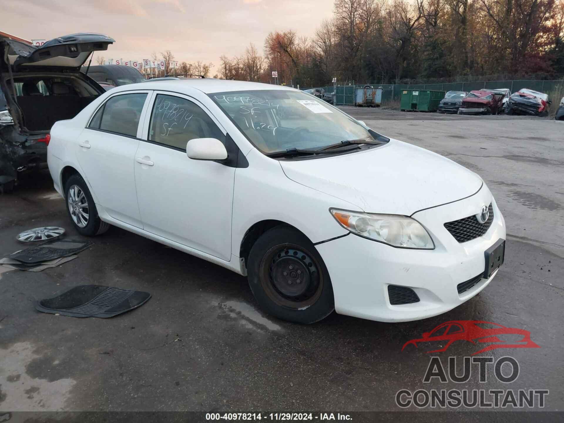 TOYOTA COROLLA 2009 - JTDBL40E699037422