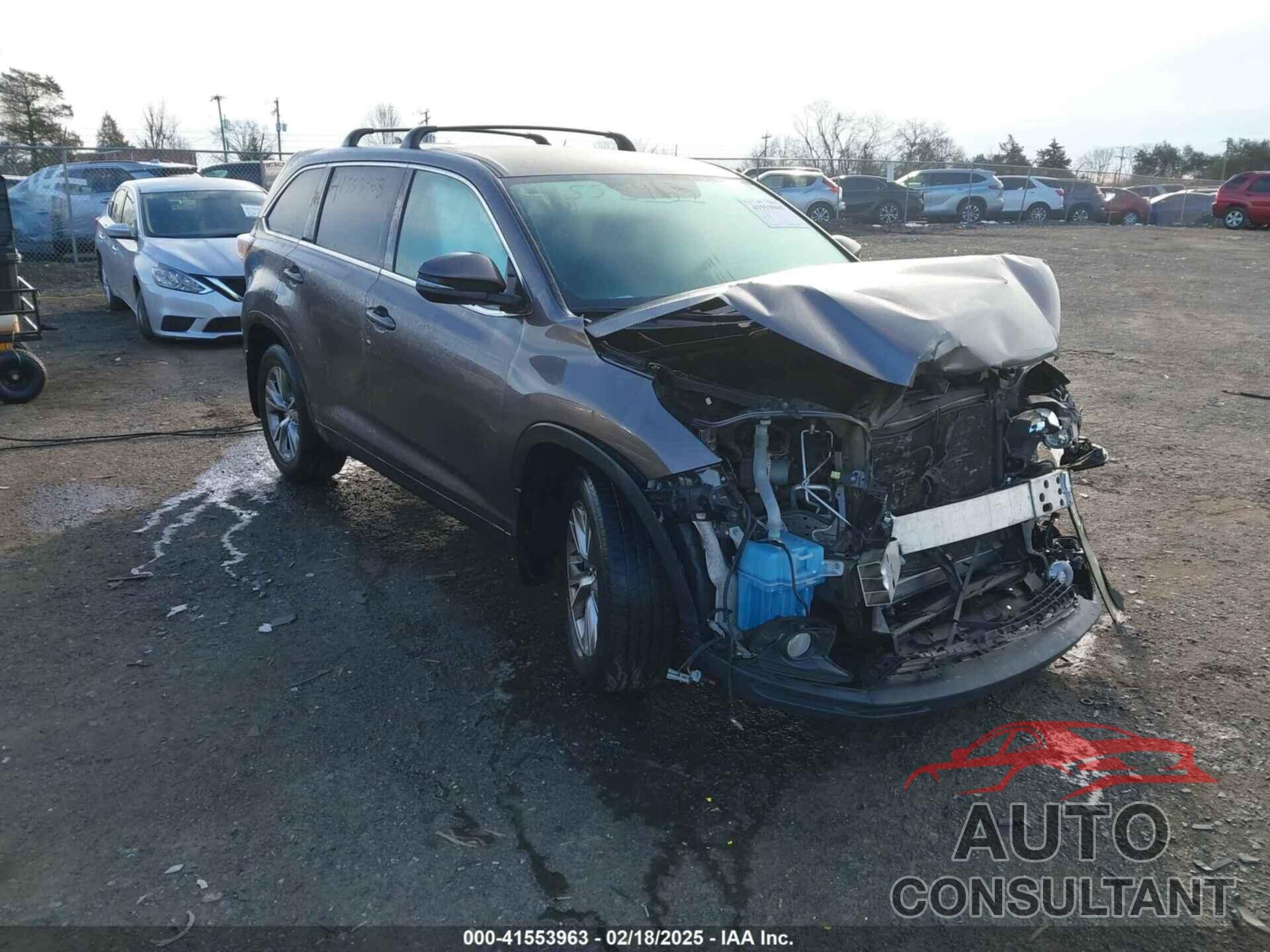 TOYOTA HIGHLANDER 2016 - 5TDBKRFH6GS356142
