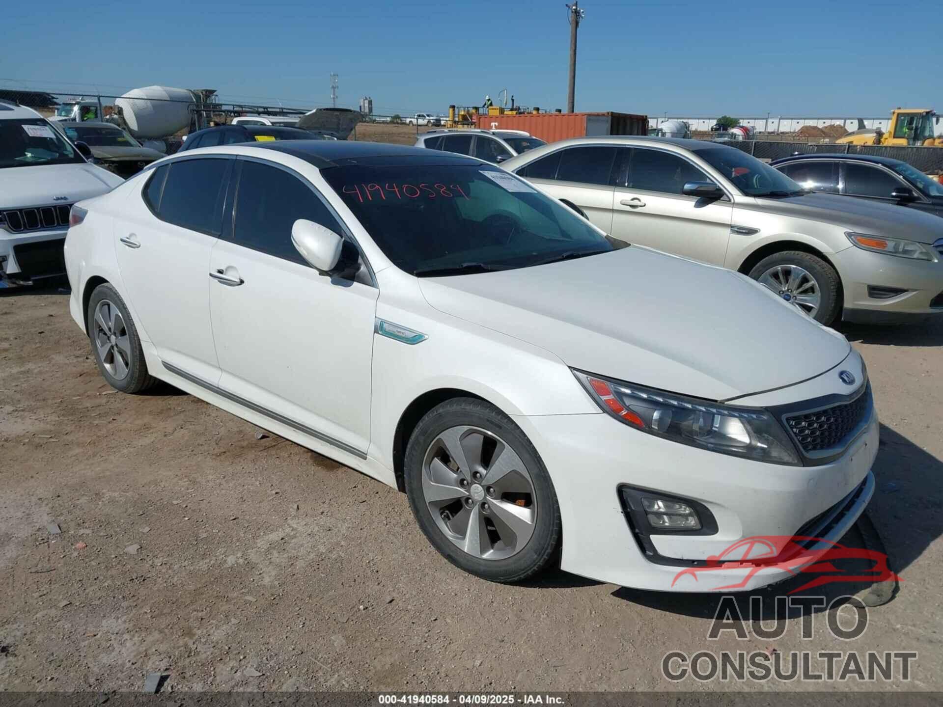 KIA OPTIMA HYBRID 2015 - KNAGN4AD0F5085164
