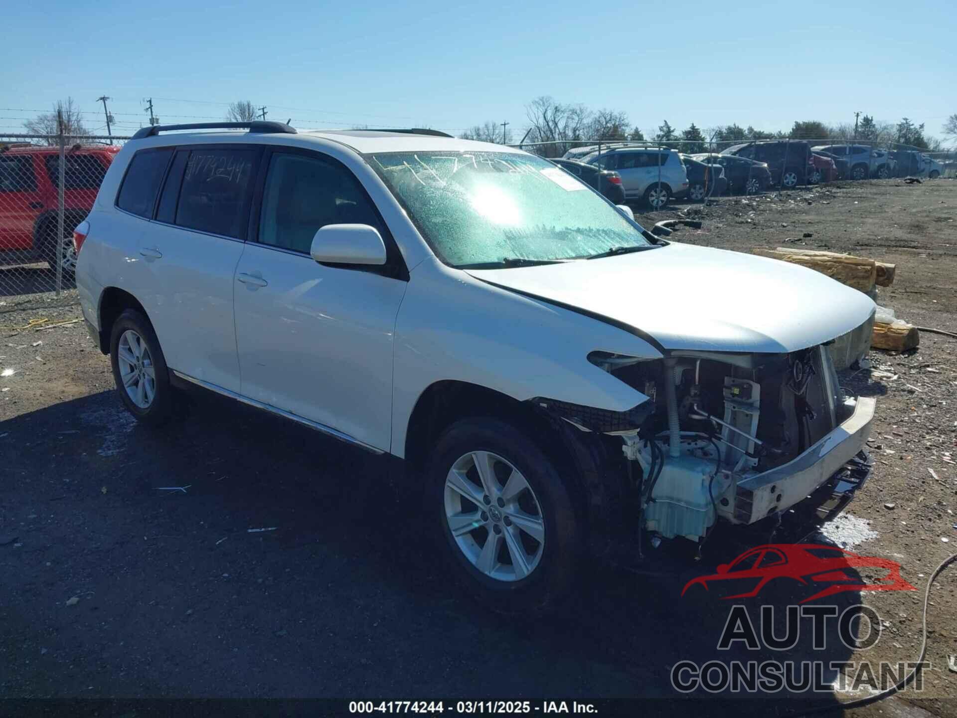 TOYOTA HIGHLANDER 2013 - 5TDBK3EH4DS188544