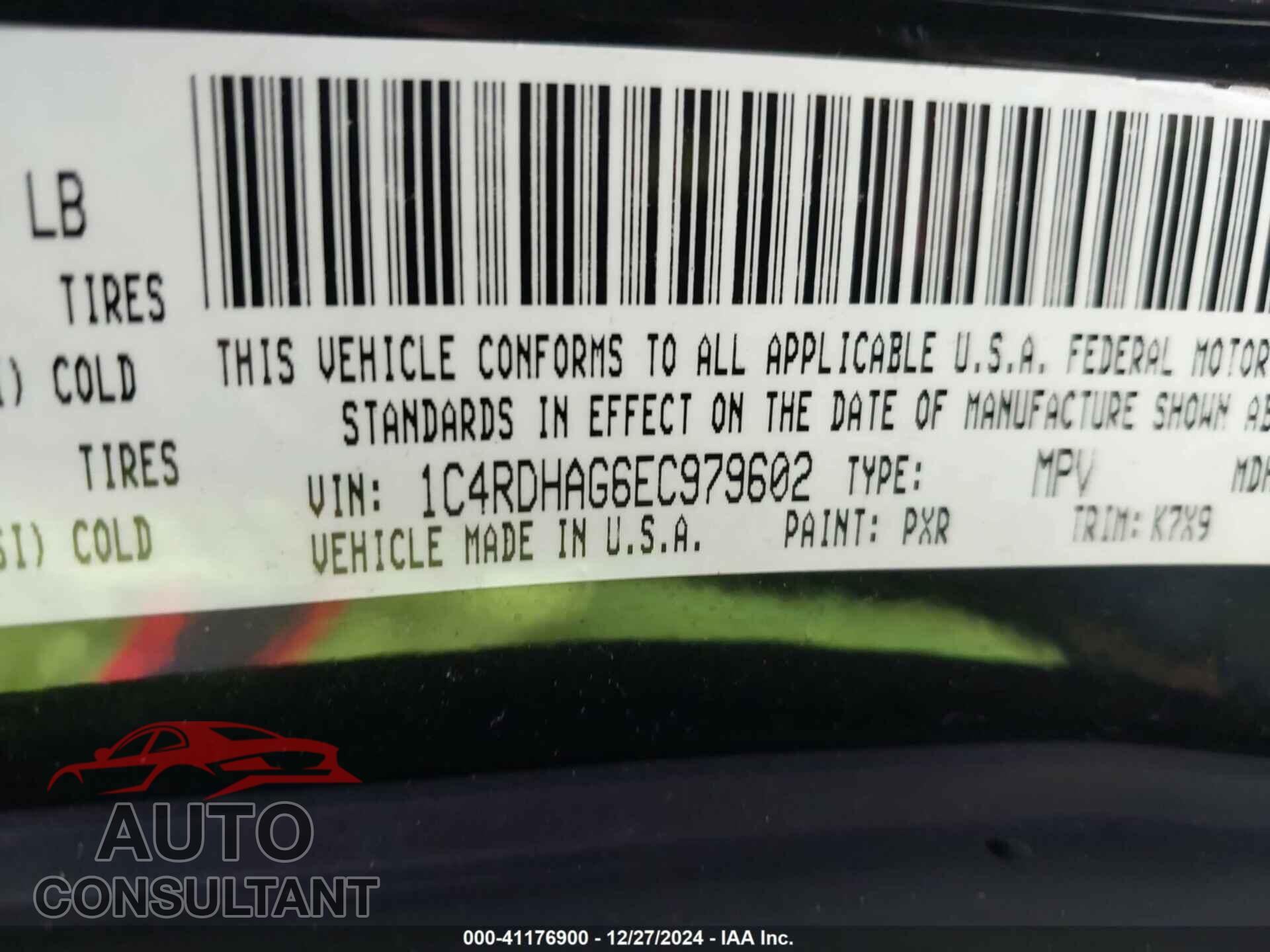 DODGE DURANGO 2014 - 1C4RDHAG6EC979602