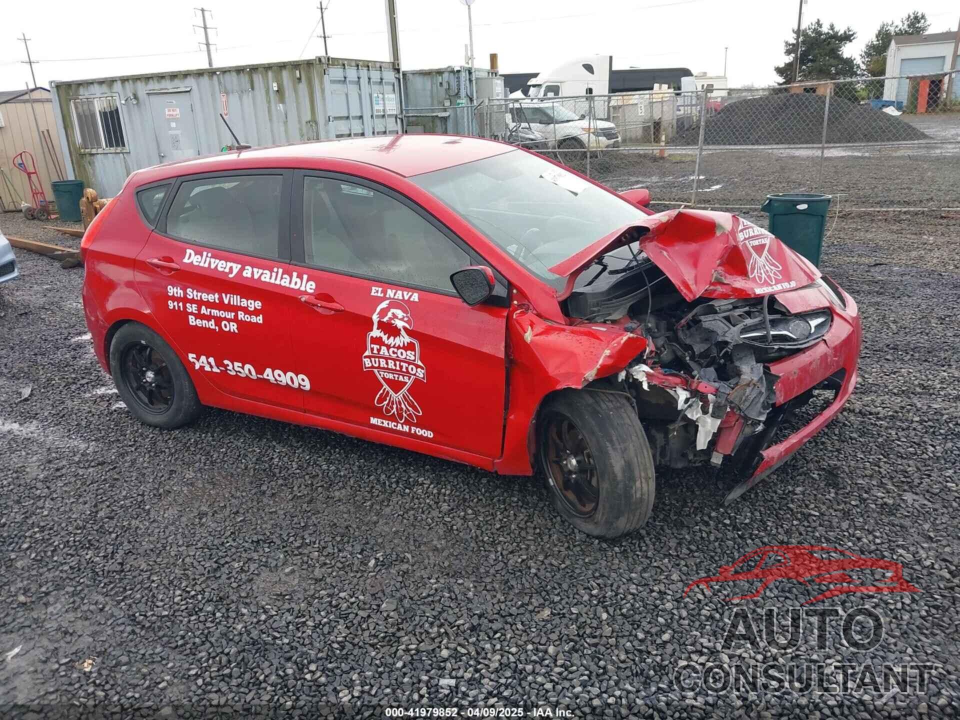 HYUNDAI ACCENT 2012 - KMHCT5AE0CU023203