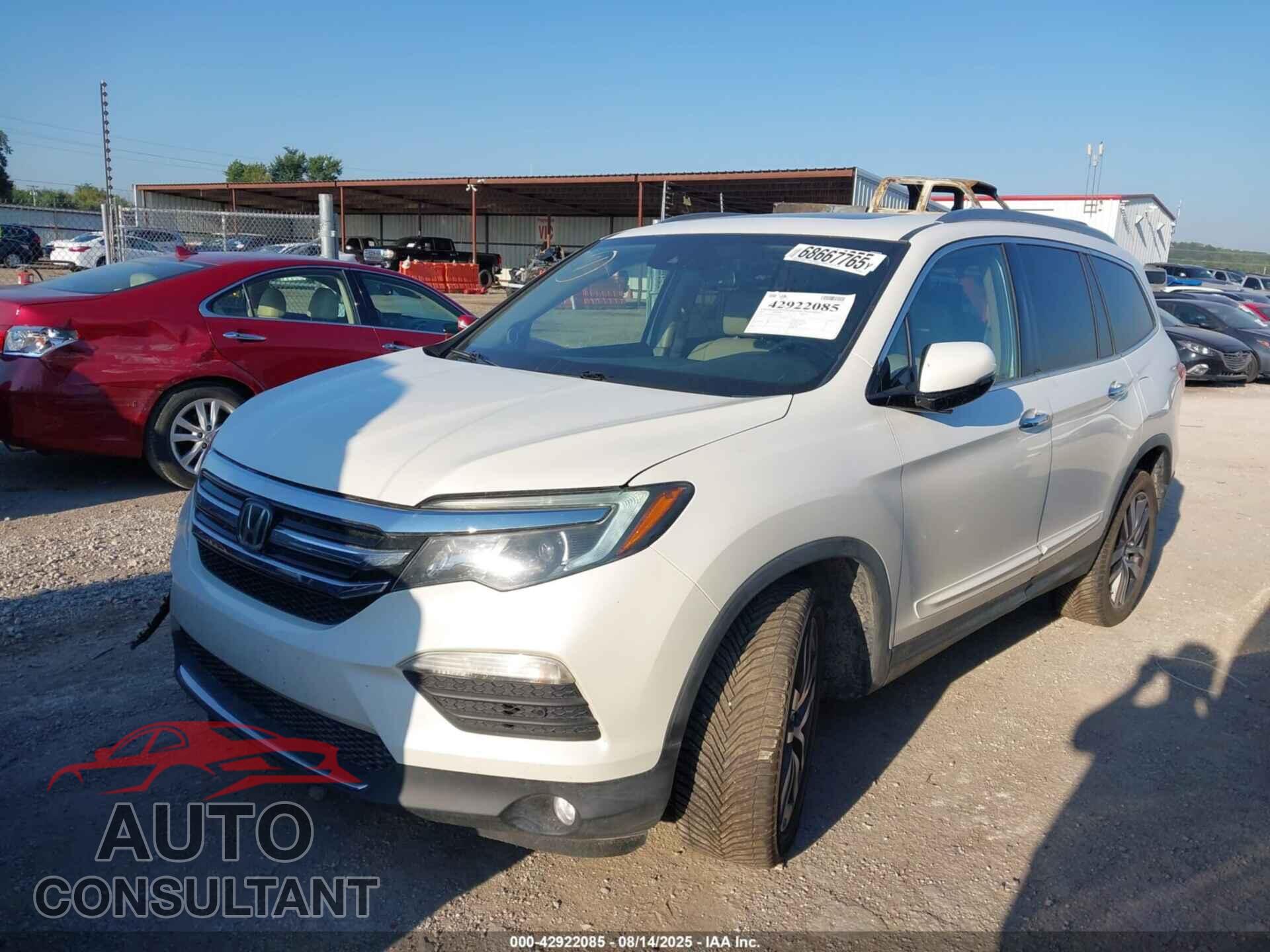 HONDA PILOT 2017 - 5FNYF6H91HB043783
