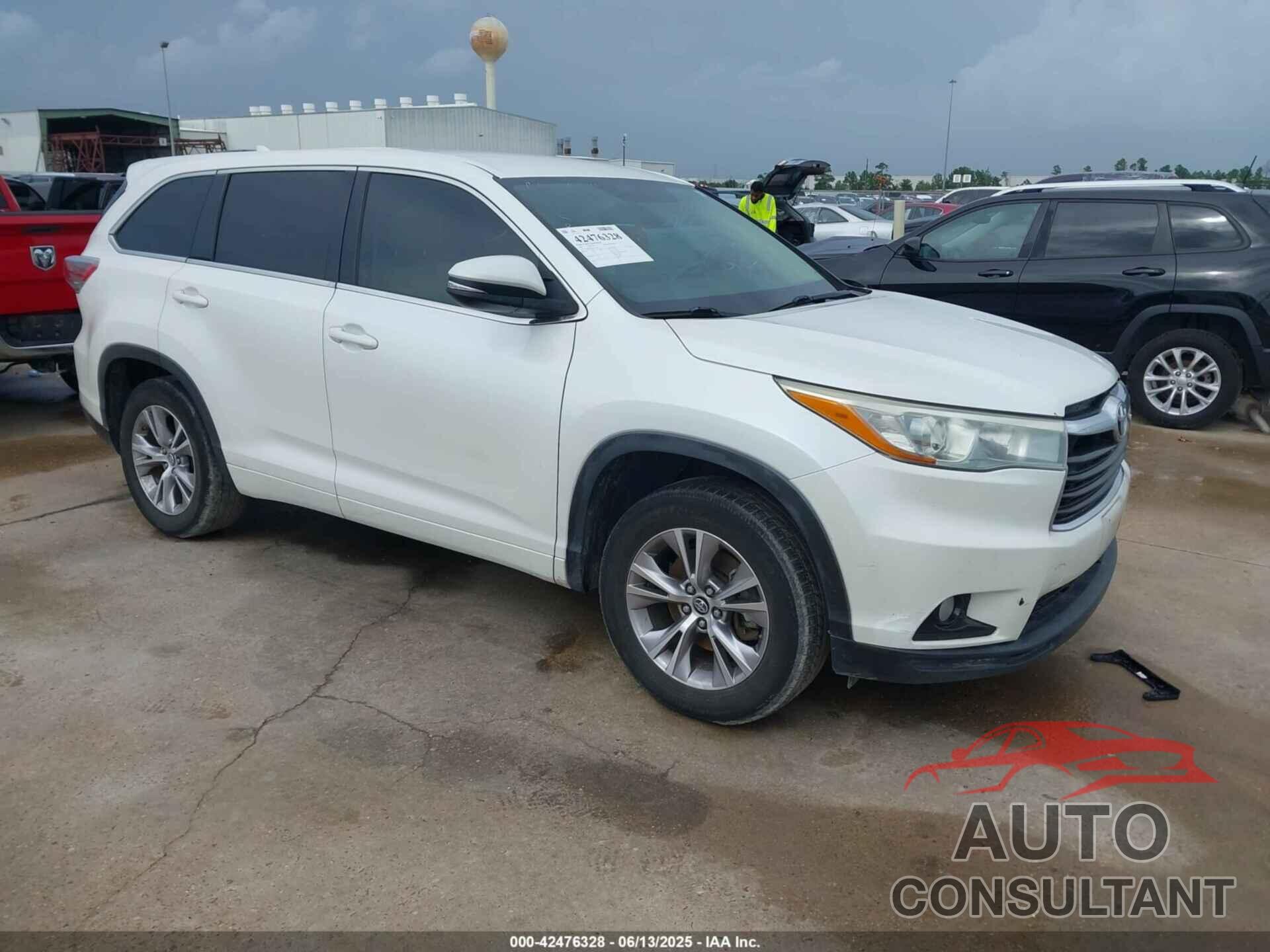 TOYOTA HIGHLANDER 2016 - 5TDZKRFH9GS171226