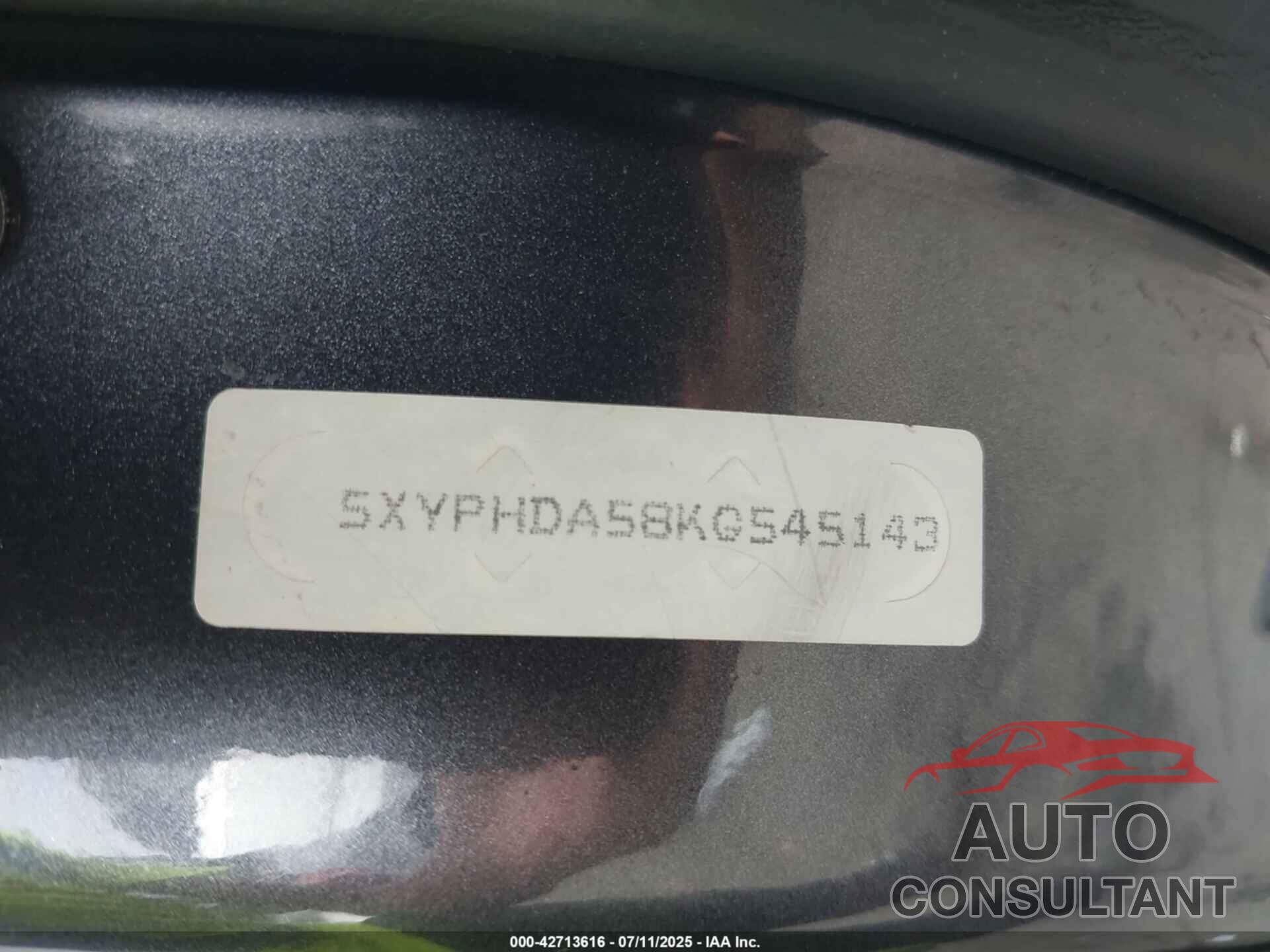 KIA SORENTO 2019 - 5XYPHDA58KG545143