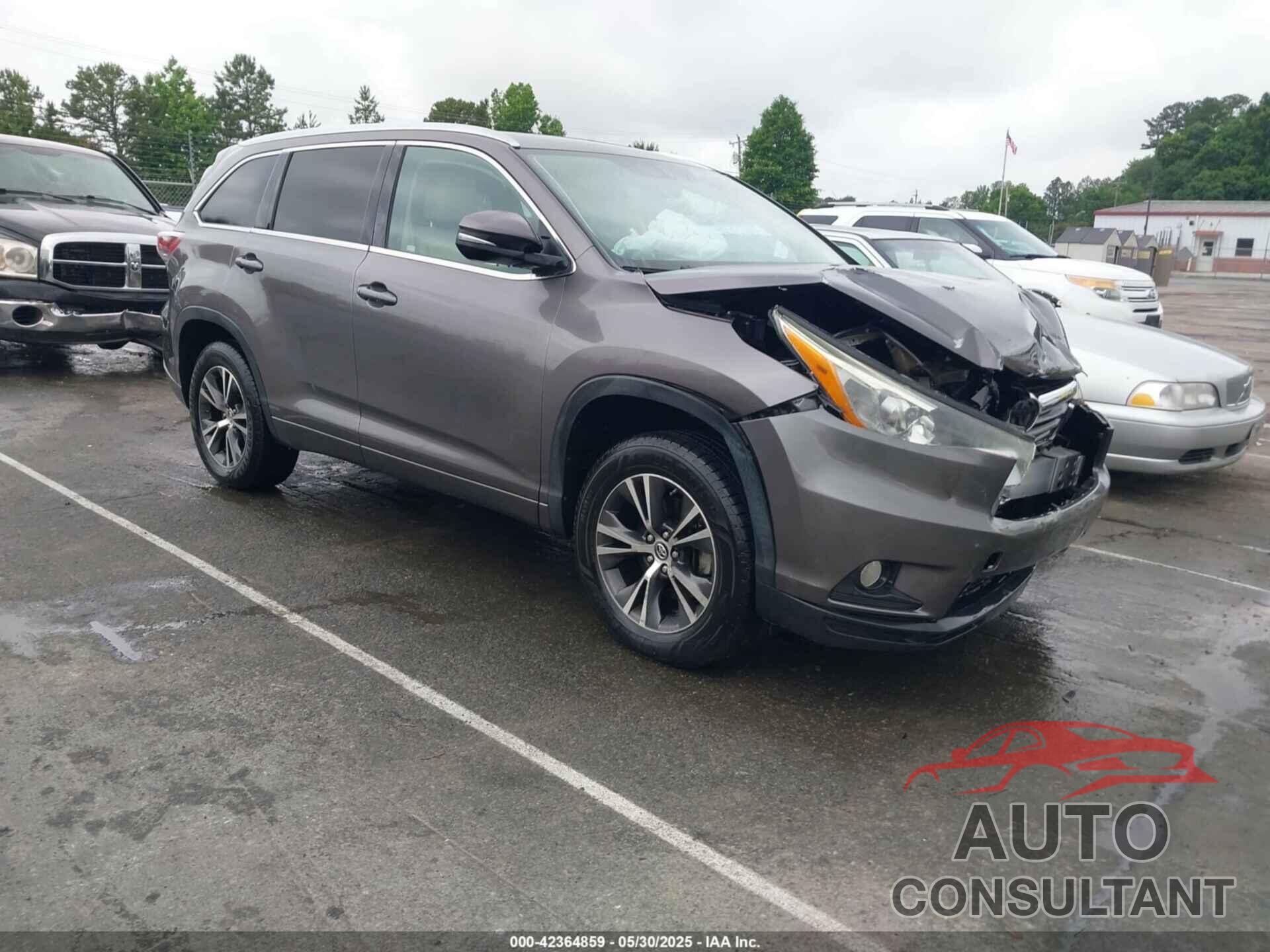 TOYOTA HIGHLANDER 2016 - 5TDKKRFH9GS153441