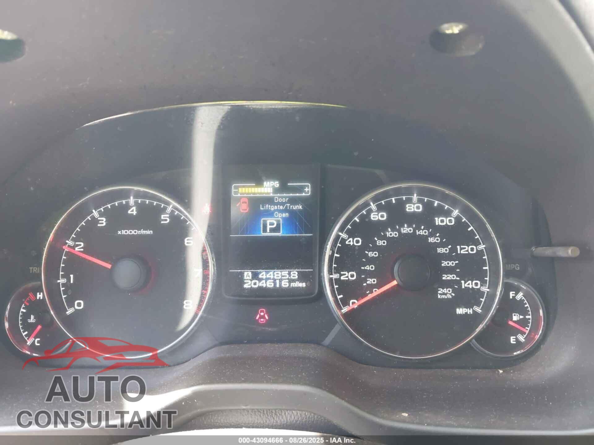 SUBARU OUTBACK 2014 - 4S4BRBLC8E3235506