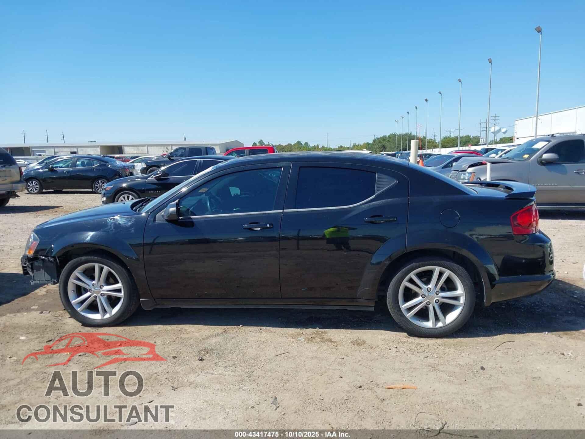 DODGE AVENGER 2013 - 1C3CDZAG2DN757206