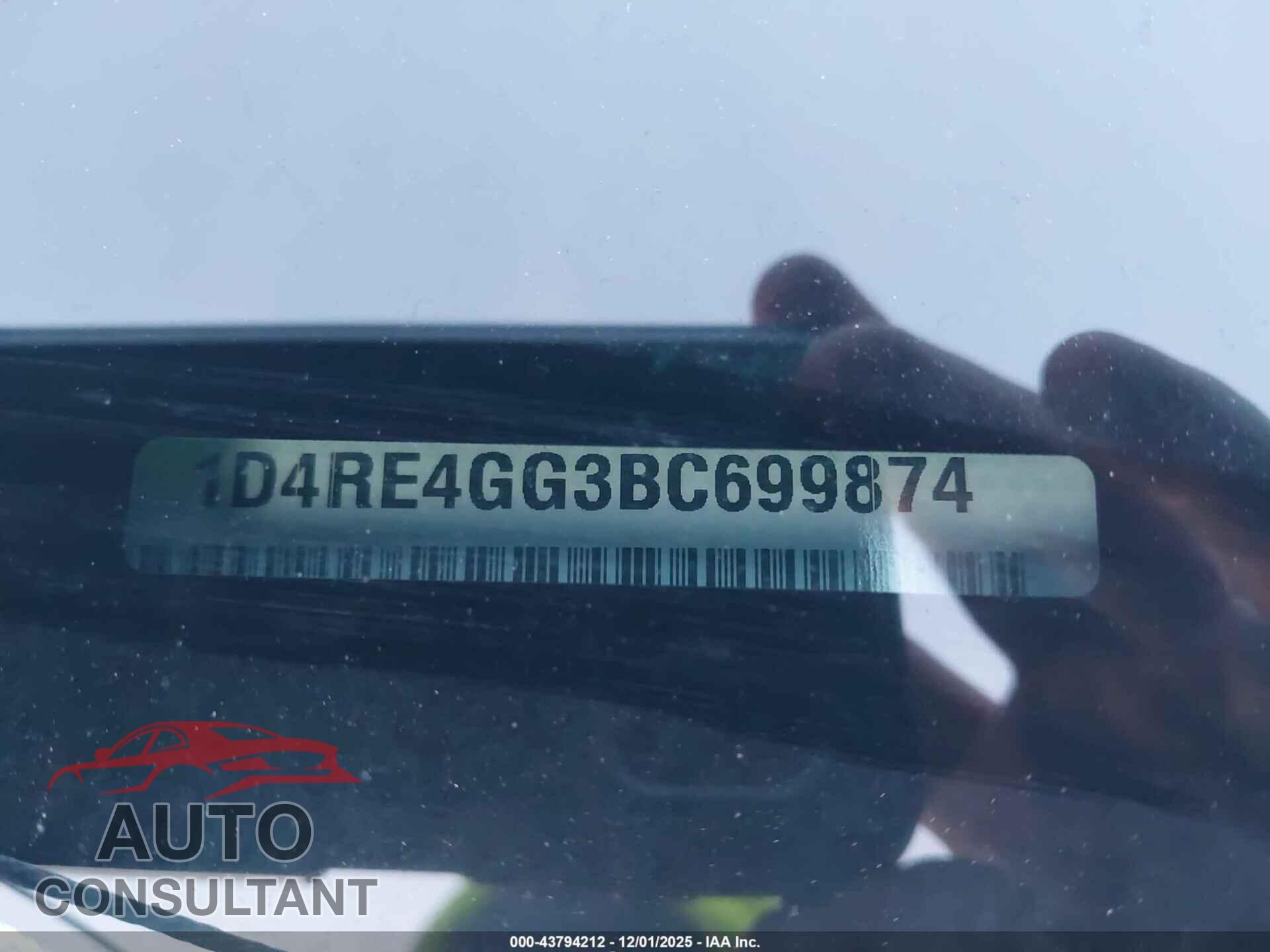 DODGE DURANGO 2011 - 1D4RE4GG3BC699874