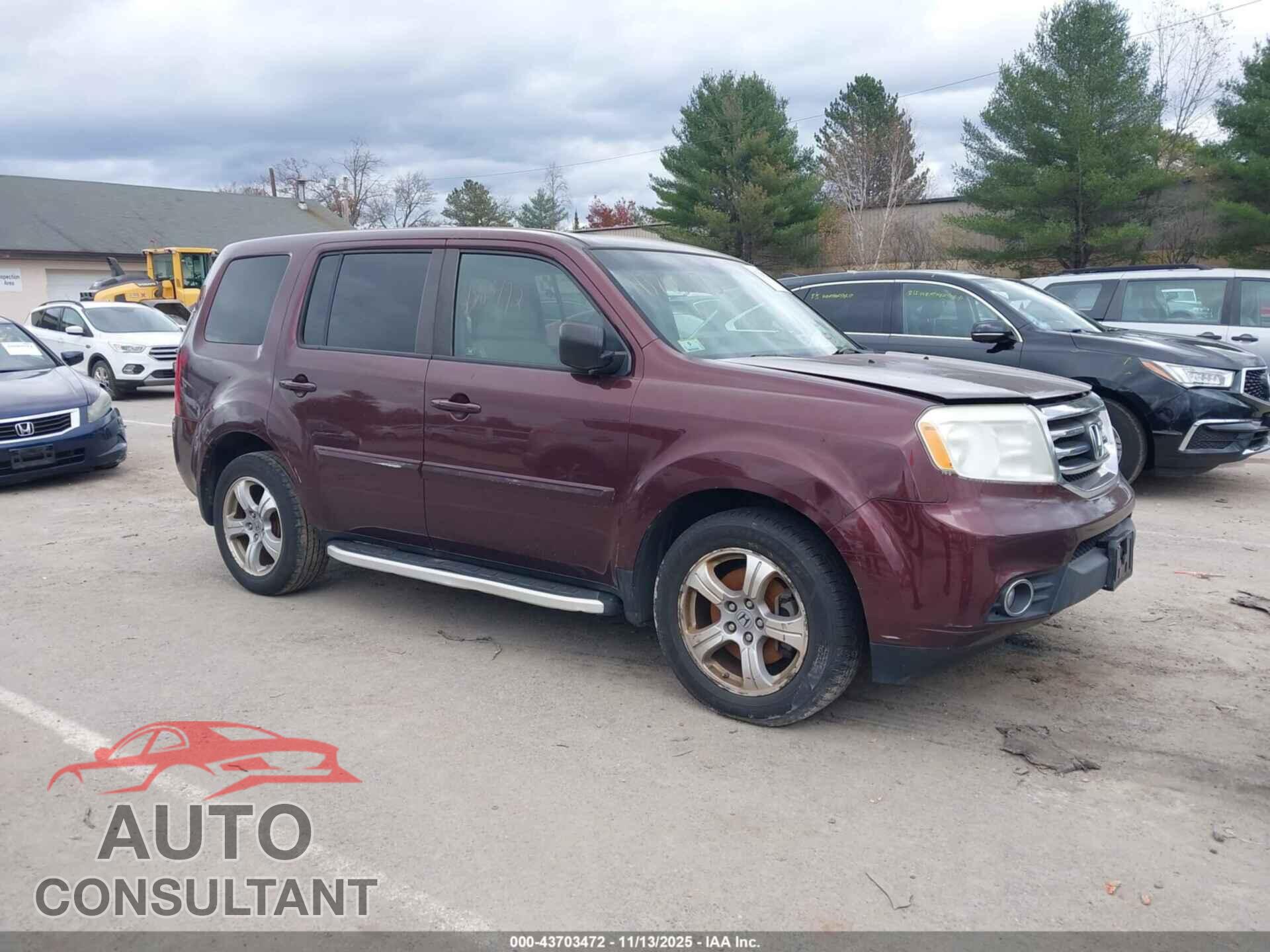 HONDA PILOT 2012 - 5FNYF4H61CB074437