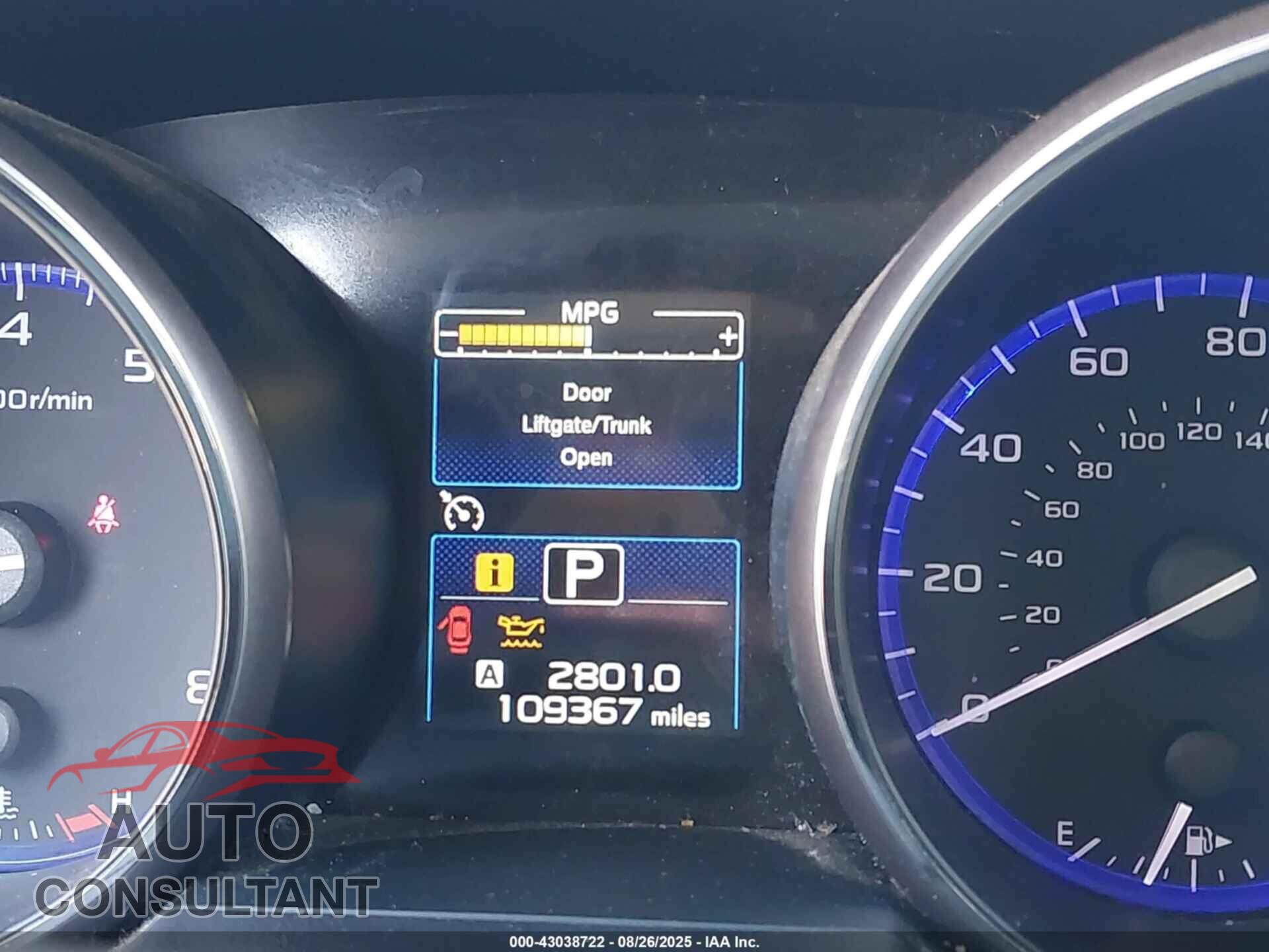 SUBARU OUTBACK 2015 - 4S4BSACC6F3223435