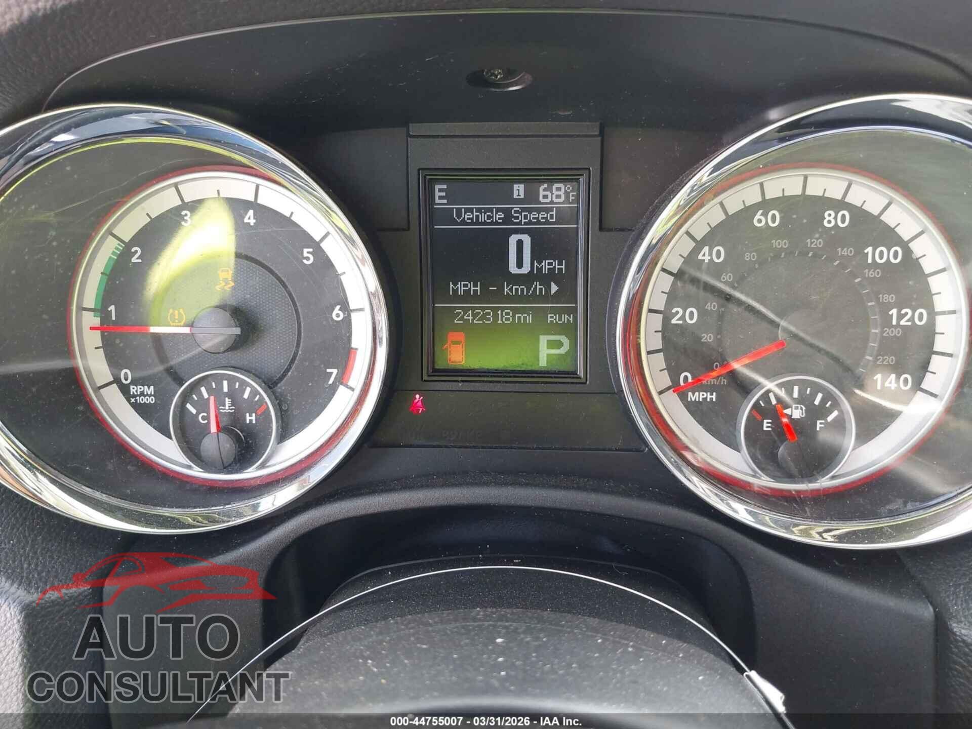 DODGE DURANGO 2012 - 1C4RVJDG3CC144587
