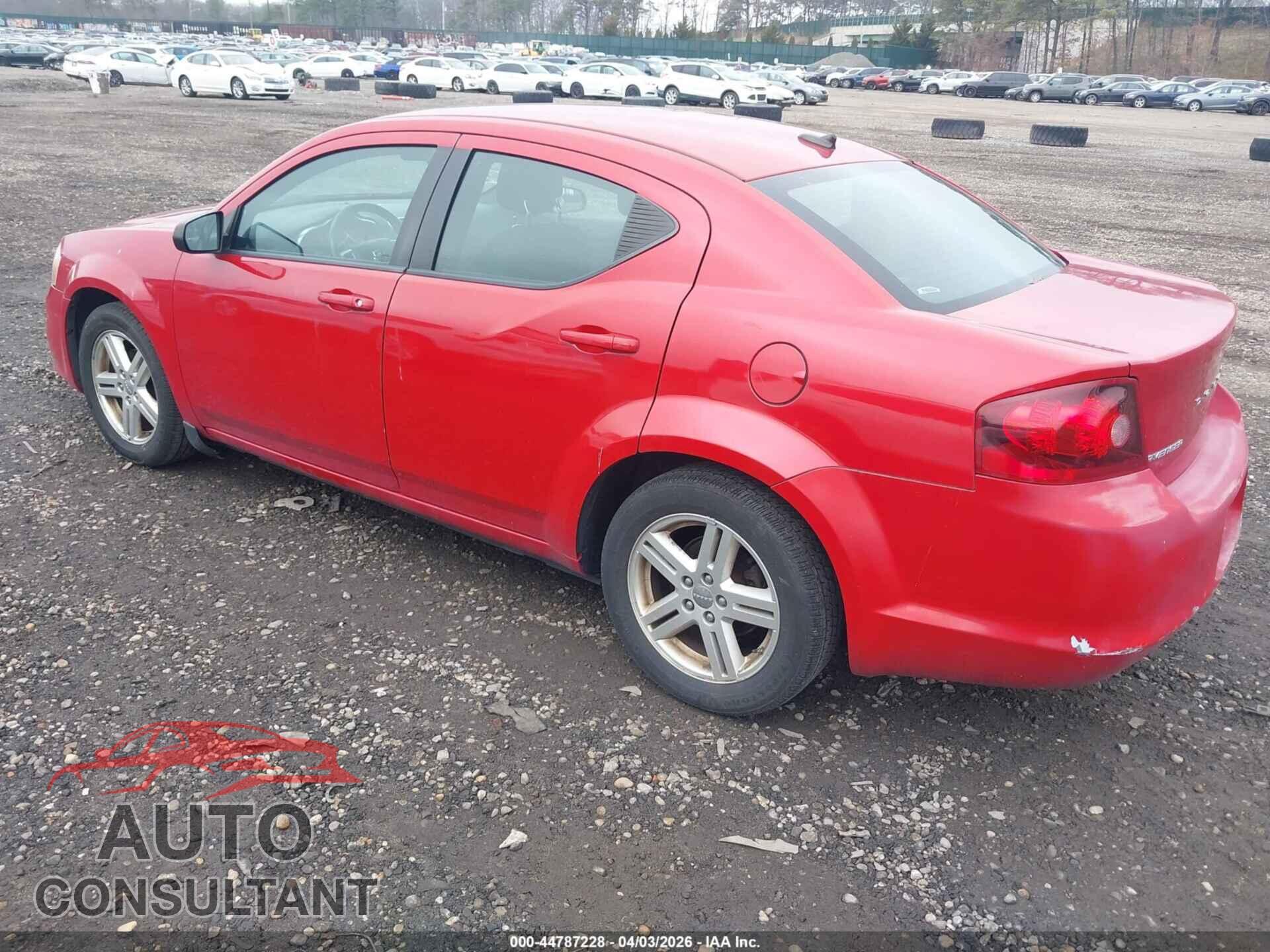 DODGE AVENGER 2013 - 1C3CDZCB9DN662076