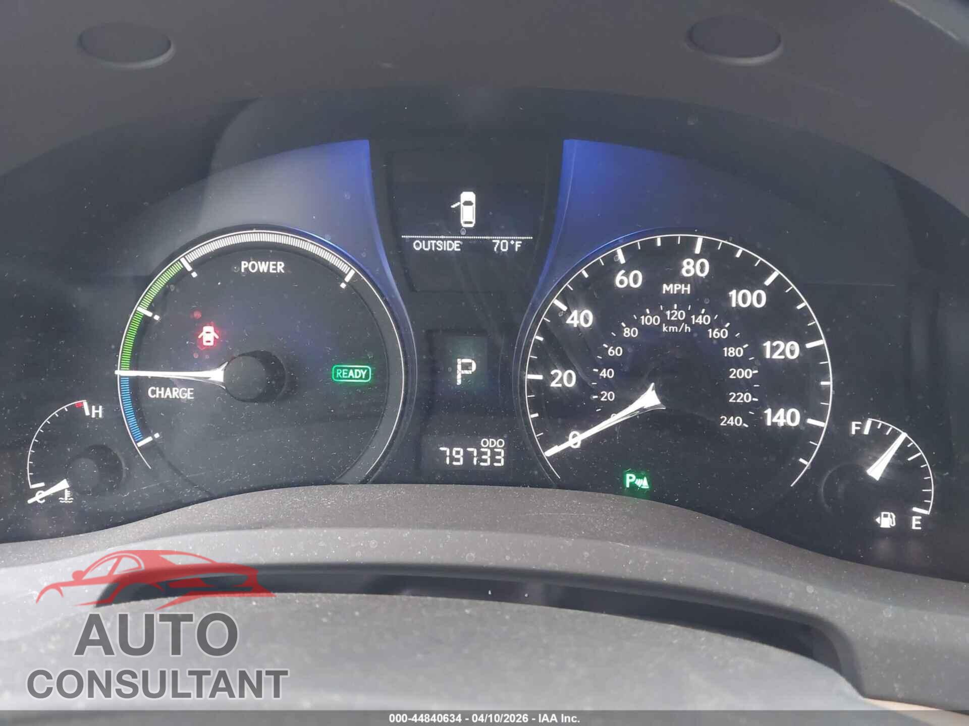 LEXUS RX 450H 2012 - JTJBC1BA1C2425504