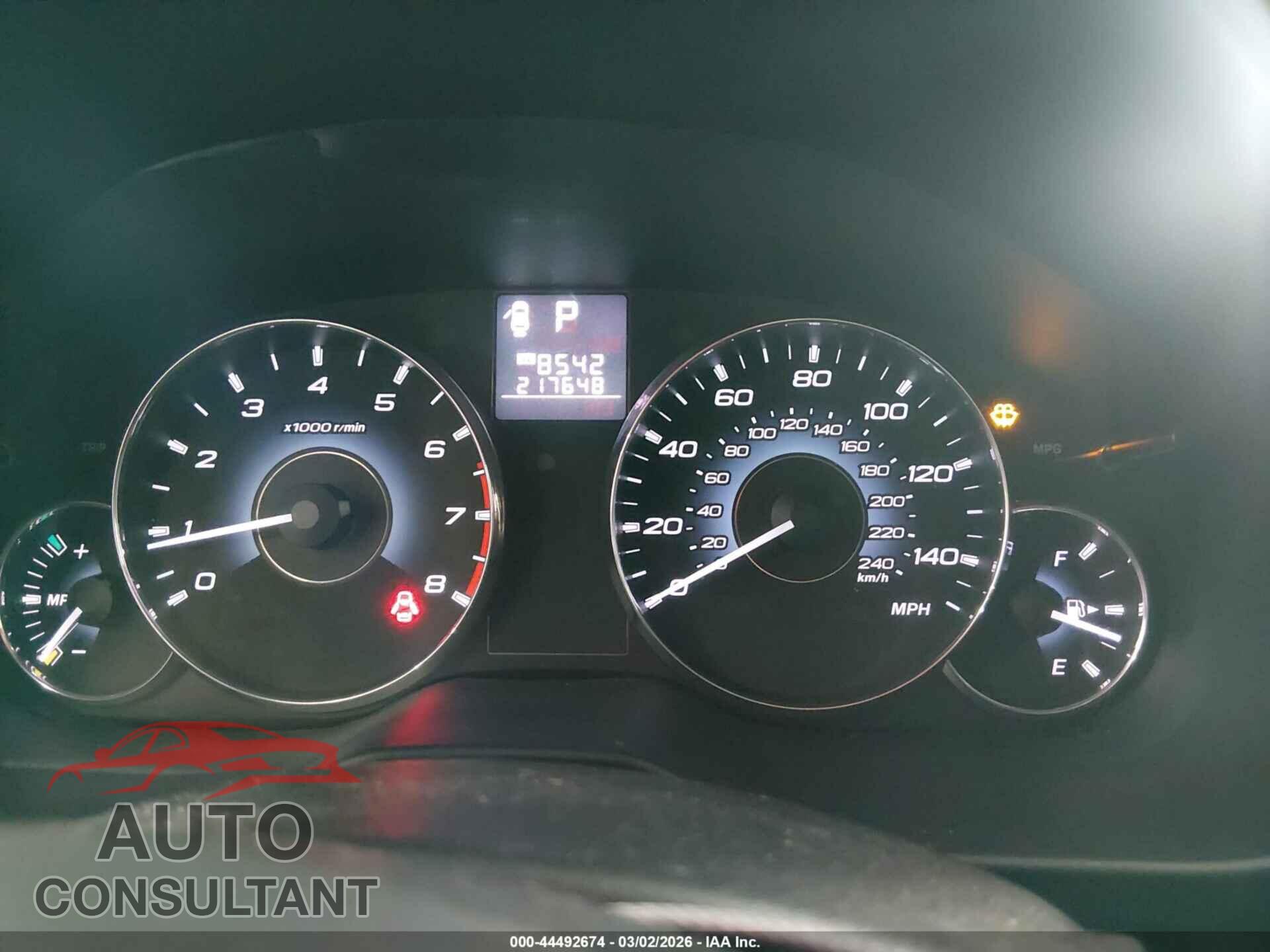 SUBARU OUTBACK 2011 - 4S4BRBBC8B3370482