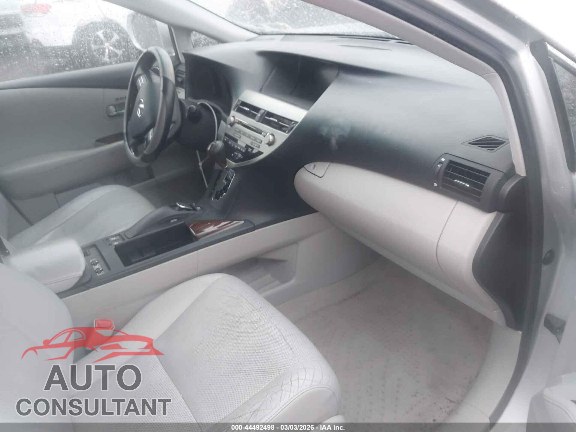 LEXUS RX 350 2010 - 2T2BK1BA9AC031880