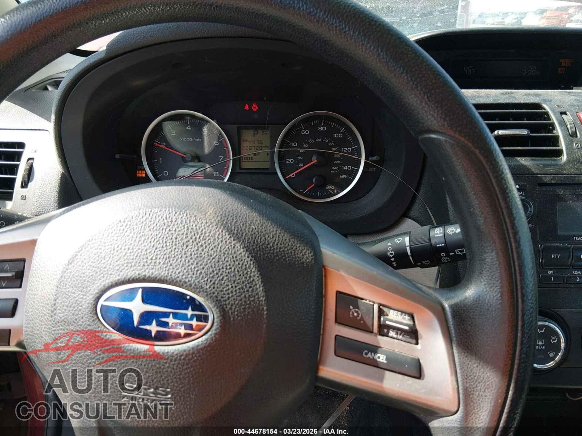 SUBARU FORESTER 2014 - JF2SJAAC3EH483272