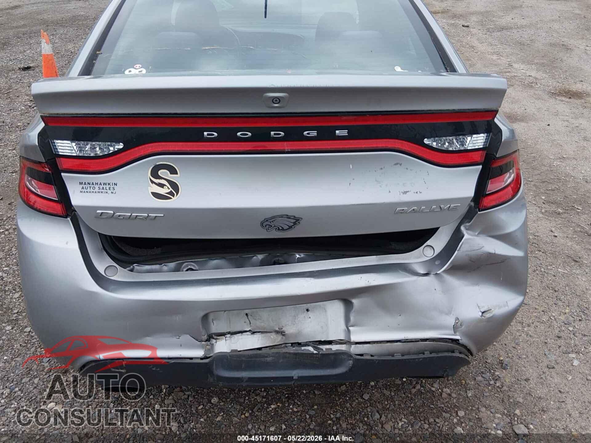DODGE DART 2015 - 1C3CDFBB1FD346549