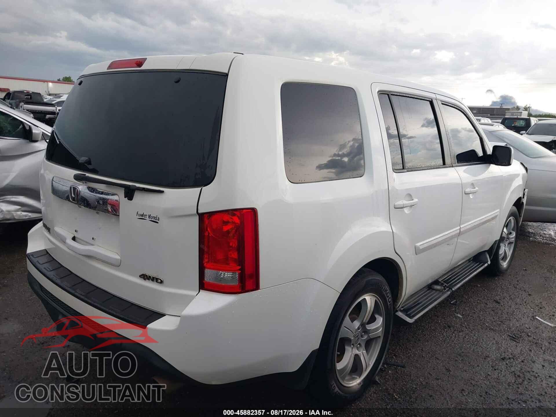 HONDA PILOT 2012 - 5FNYF4H63CB065013