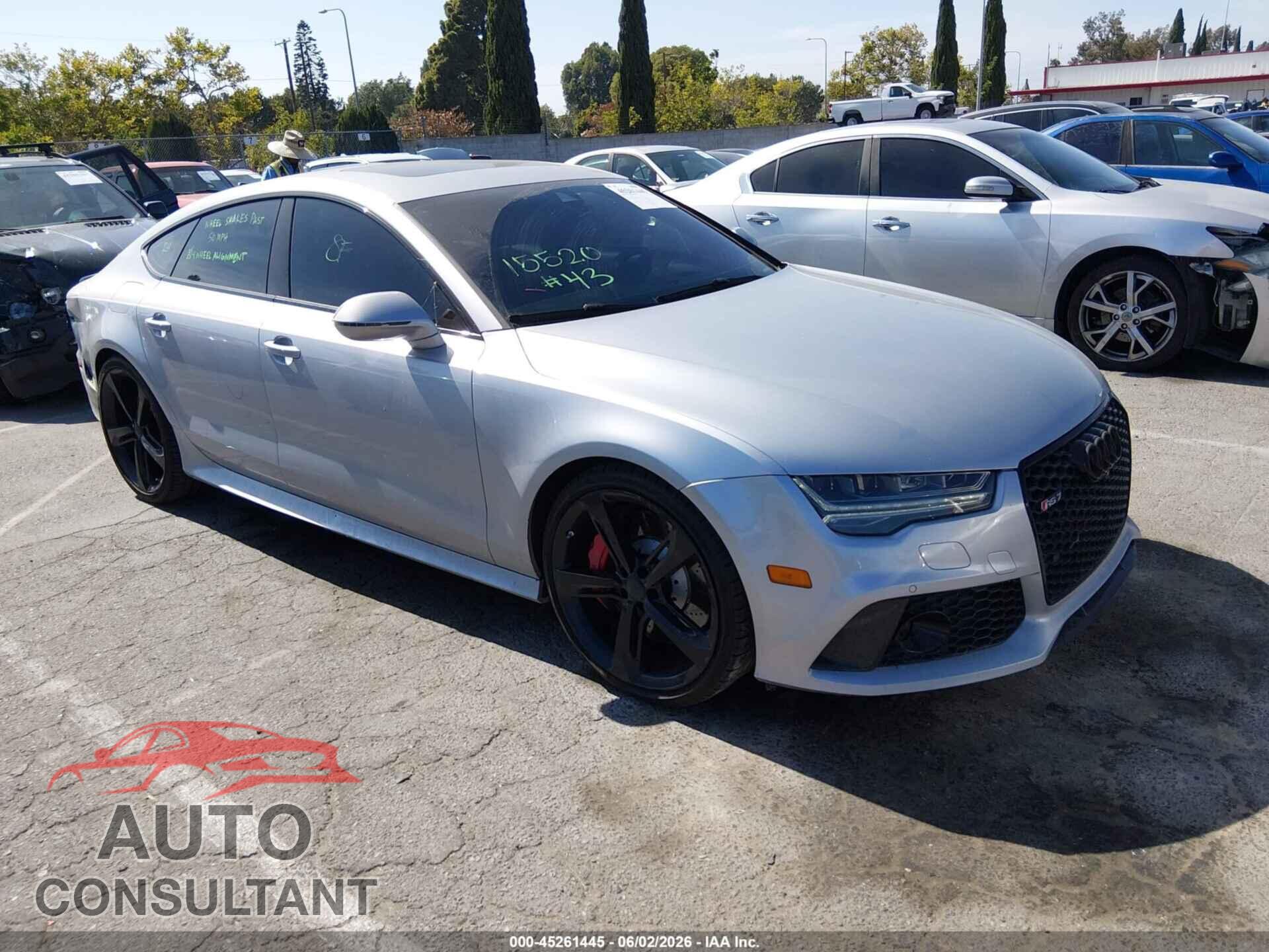 AUDI RS 7 2016 - WUAW2BFCXGN902849
