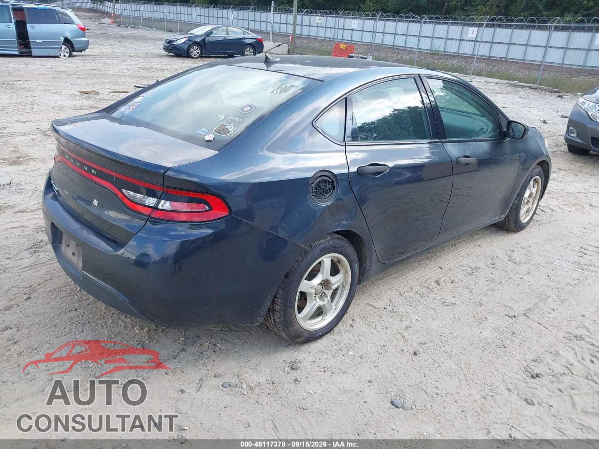 DODGE DART 2013 - 1C3CDFAAXDD331604
