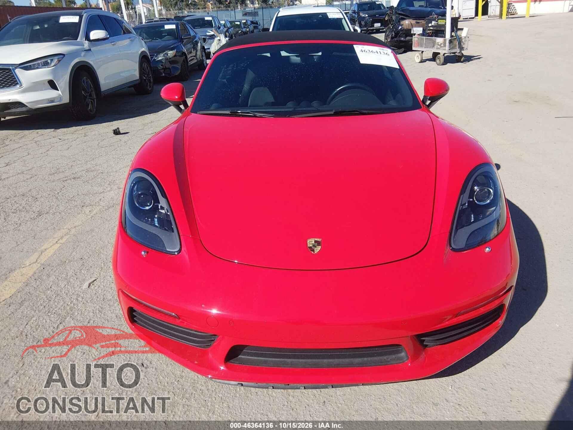 PORSCHE 718 BOXSTER 2017 - WP0CA2A89HS222157