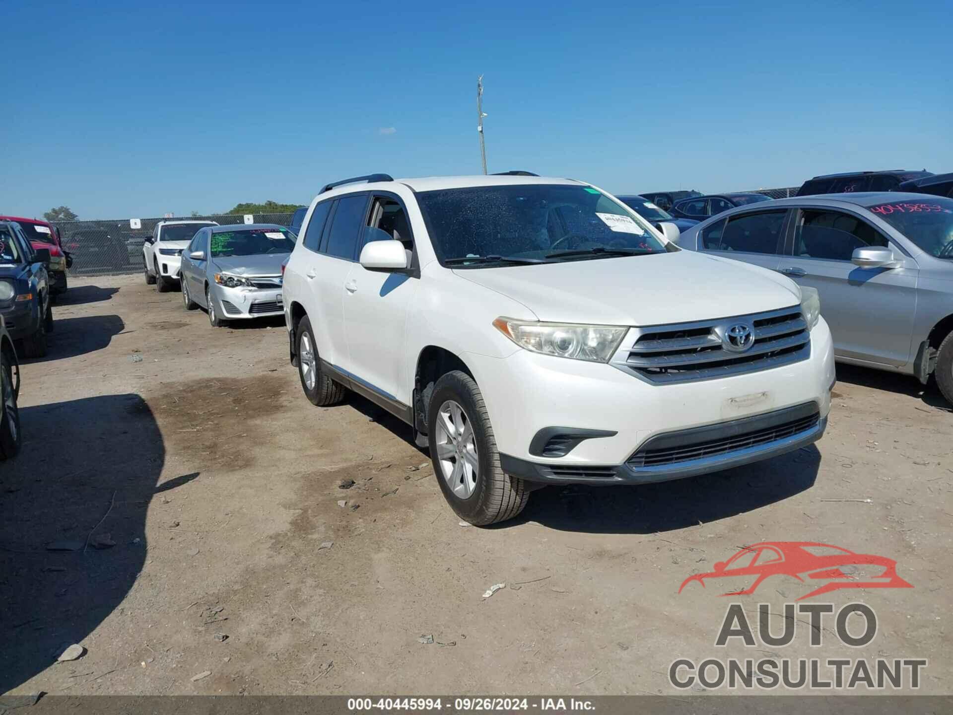 TOYOTA HIGHLANDER 2013 - 5TDZK3EH5DS120087