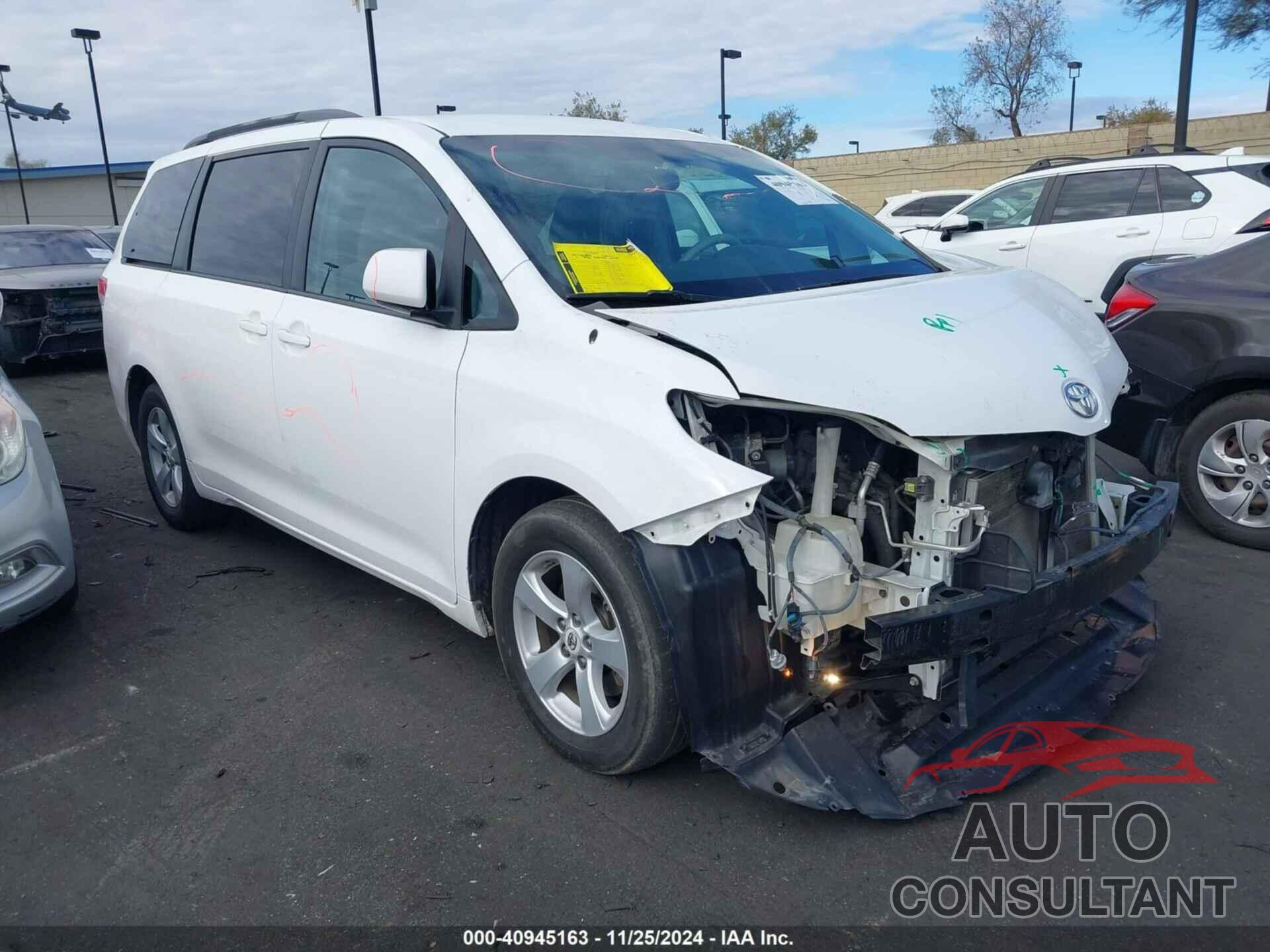 TOYOTA SIENNA 2012 - 5TDKK3DC6CS279240