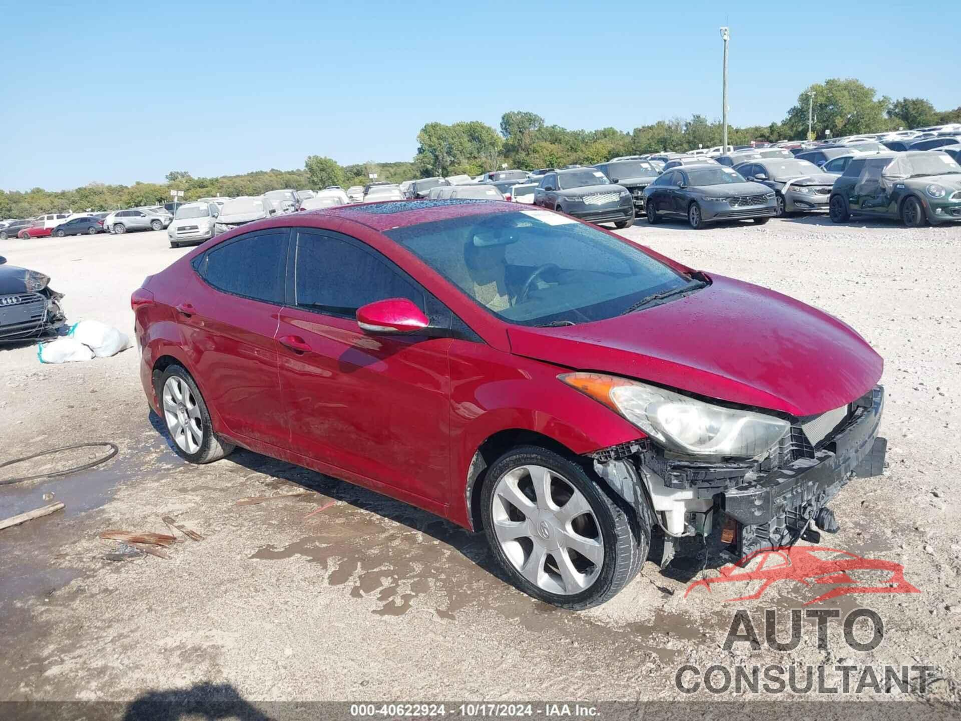 HYUNDAI ELANTRA 2012 - KMHDH4AE7CU453505