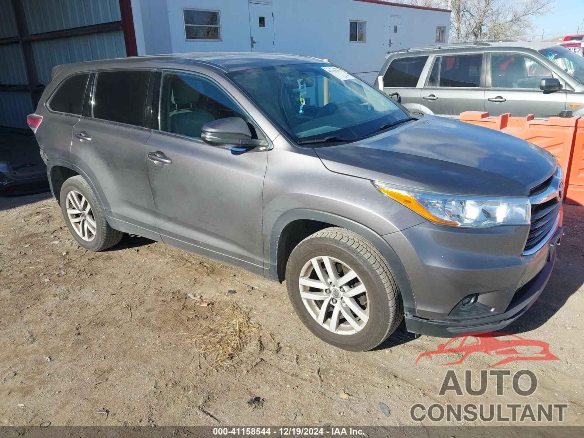 TOYOTA HIGHLANDER 2015 - 5TDZKRFH0FS085737