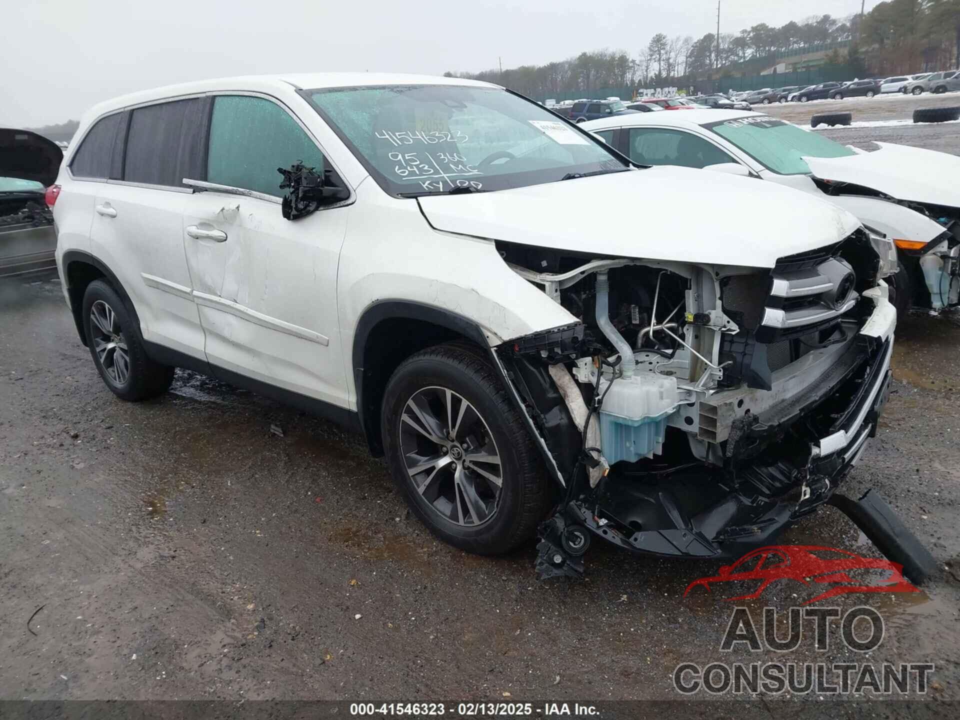 TOYOTA HIGHLANDER 2019 - 5TDBZRFH5KS720457