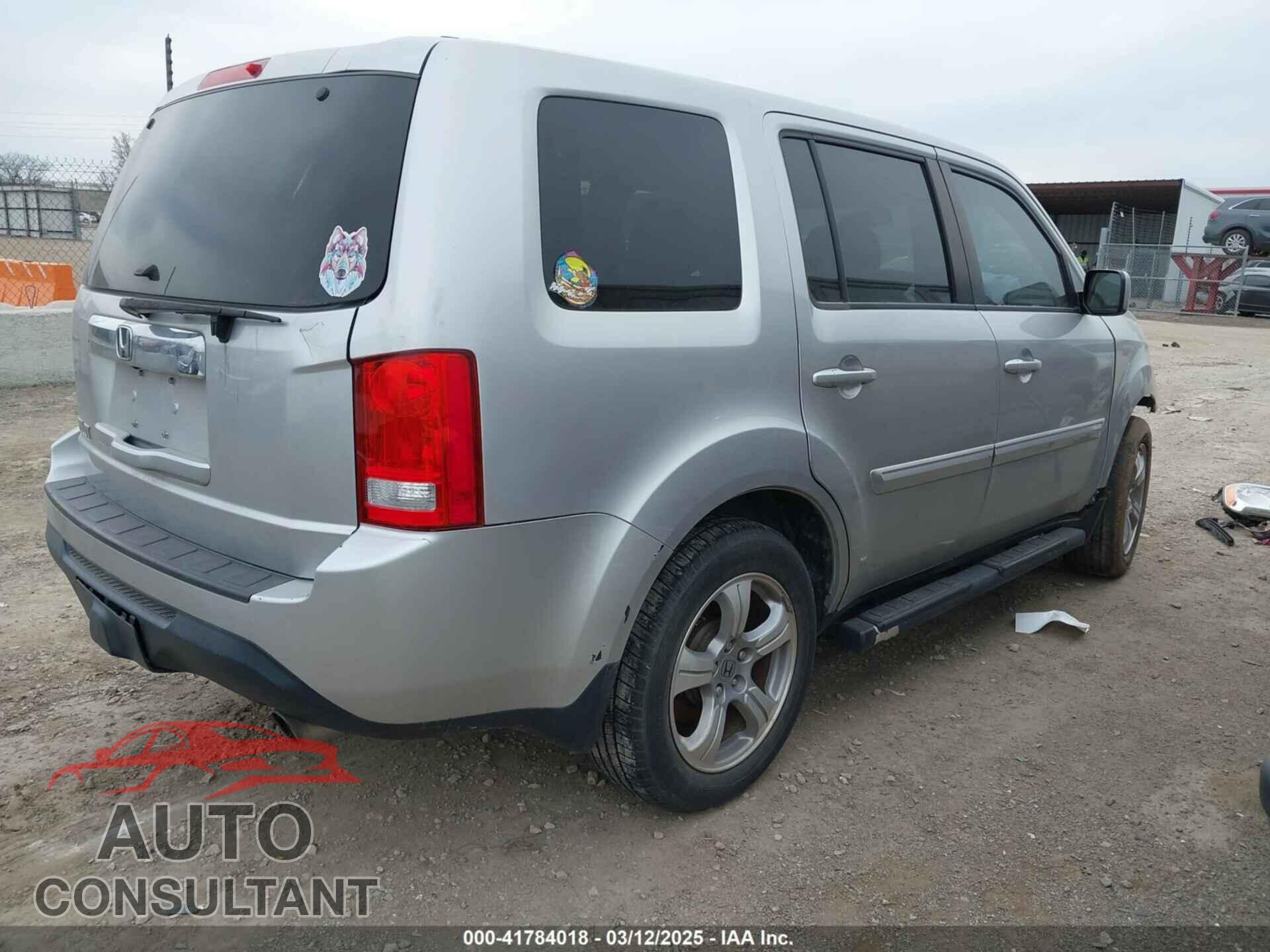 HONDA PILOT 2012 - 5FNYF3H57CB037653