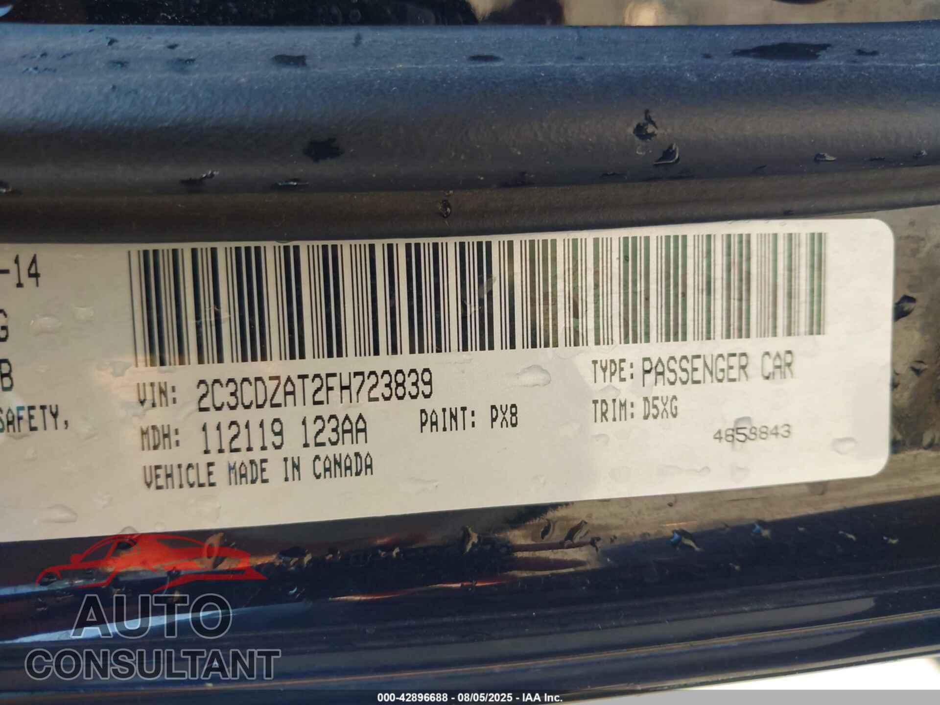 DODGE CHALLENGER 2015 - 2C3CDZAT2FH723839