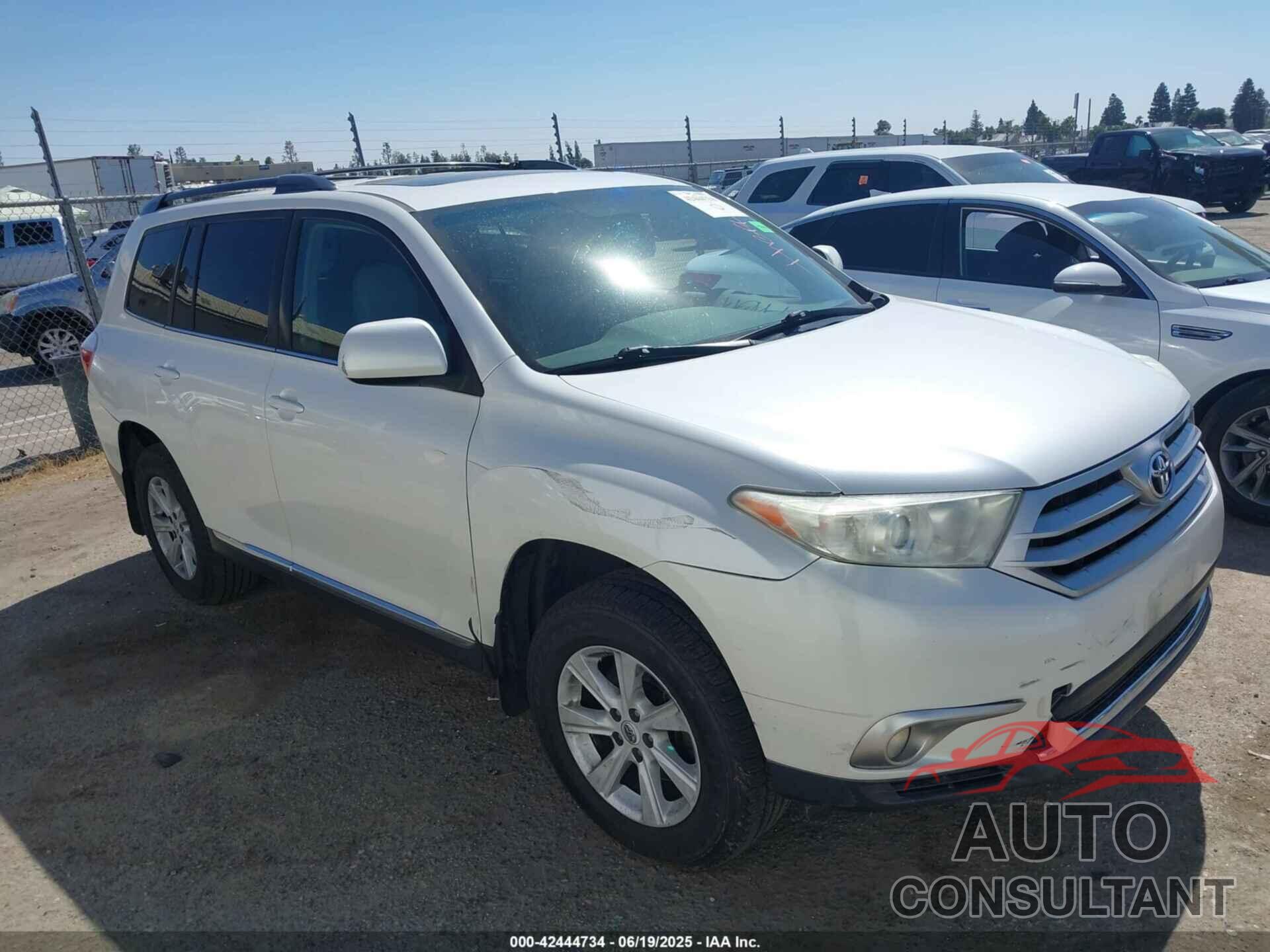 TOYOTA HIGHLANDER 2012 - 5TDBK3EH7CS171493