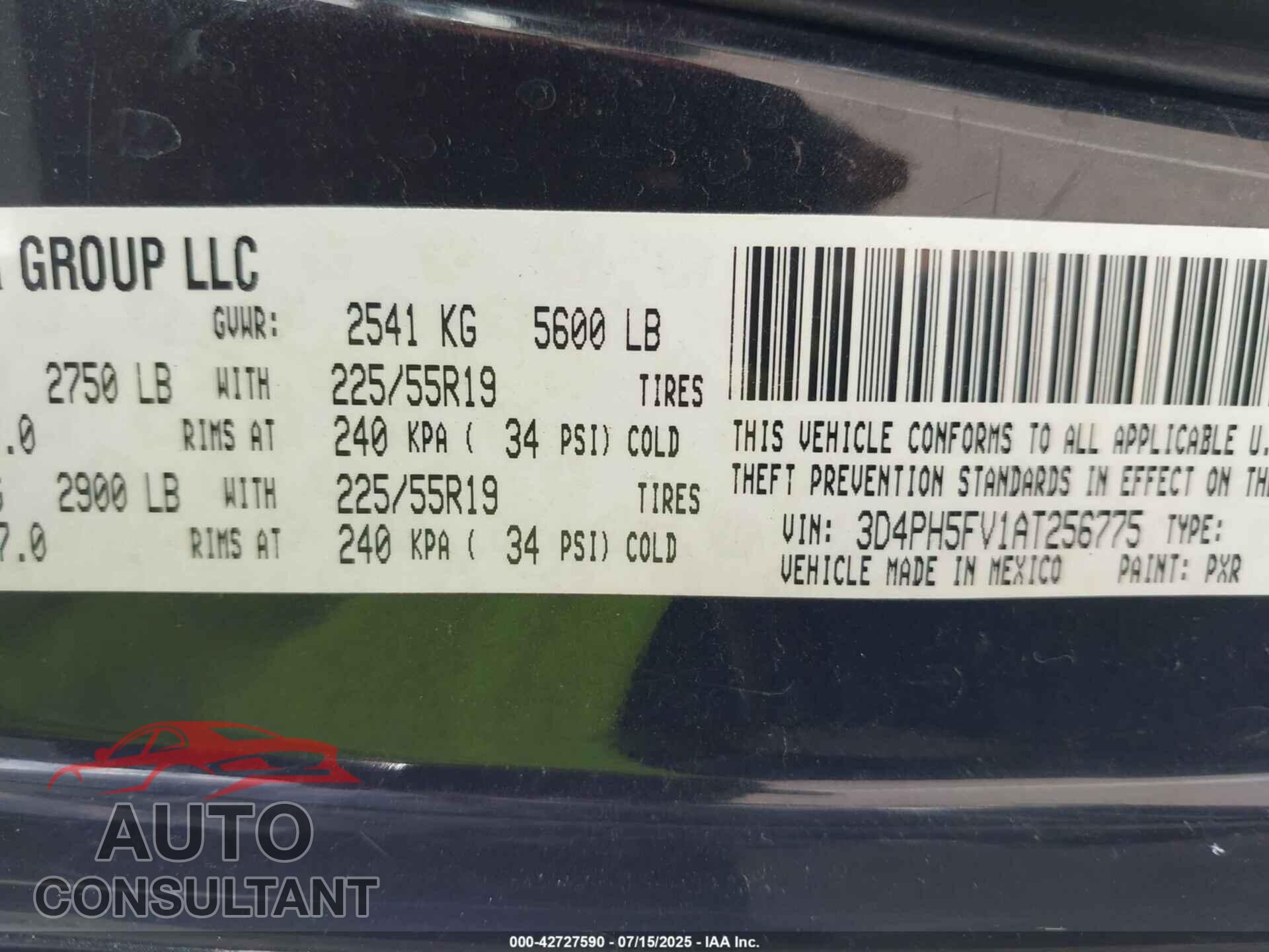 DODGE JOURNEY 2010 - 3D4PH5FV1AT256775