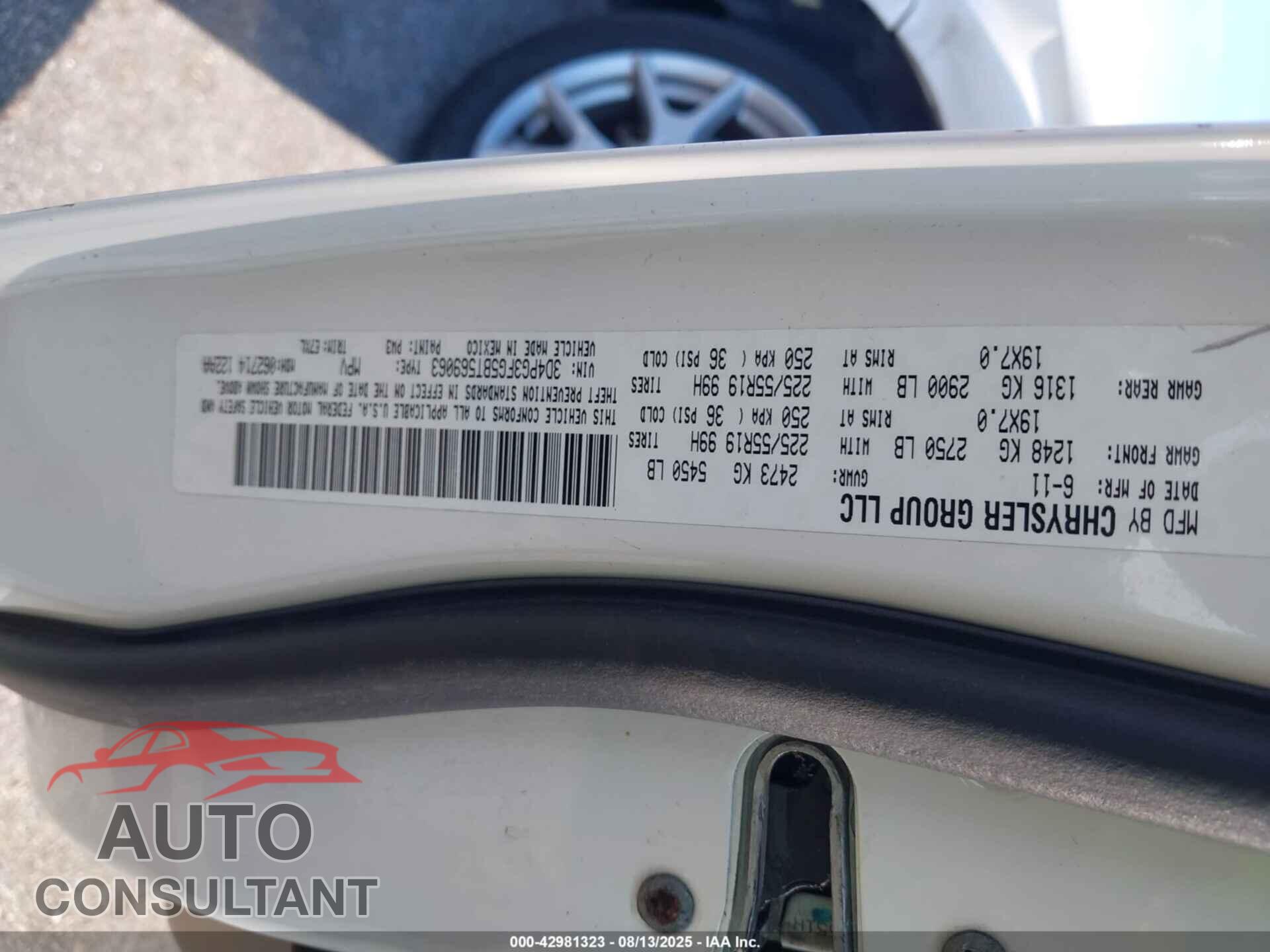 DODGE JOURNEY 2011 - 3D4PG3FG5BT569063