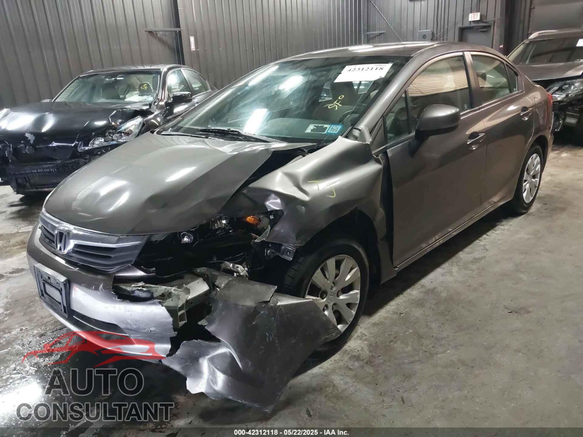 HONDA CIVIC 2012 - 19XFB2F59CE373830