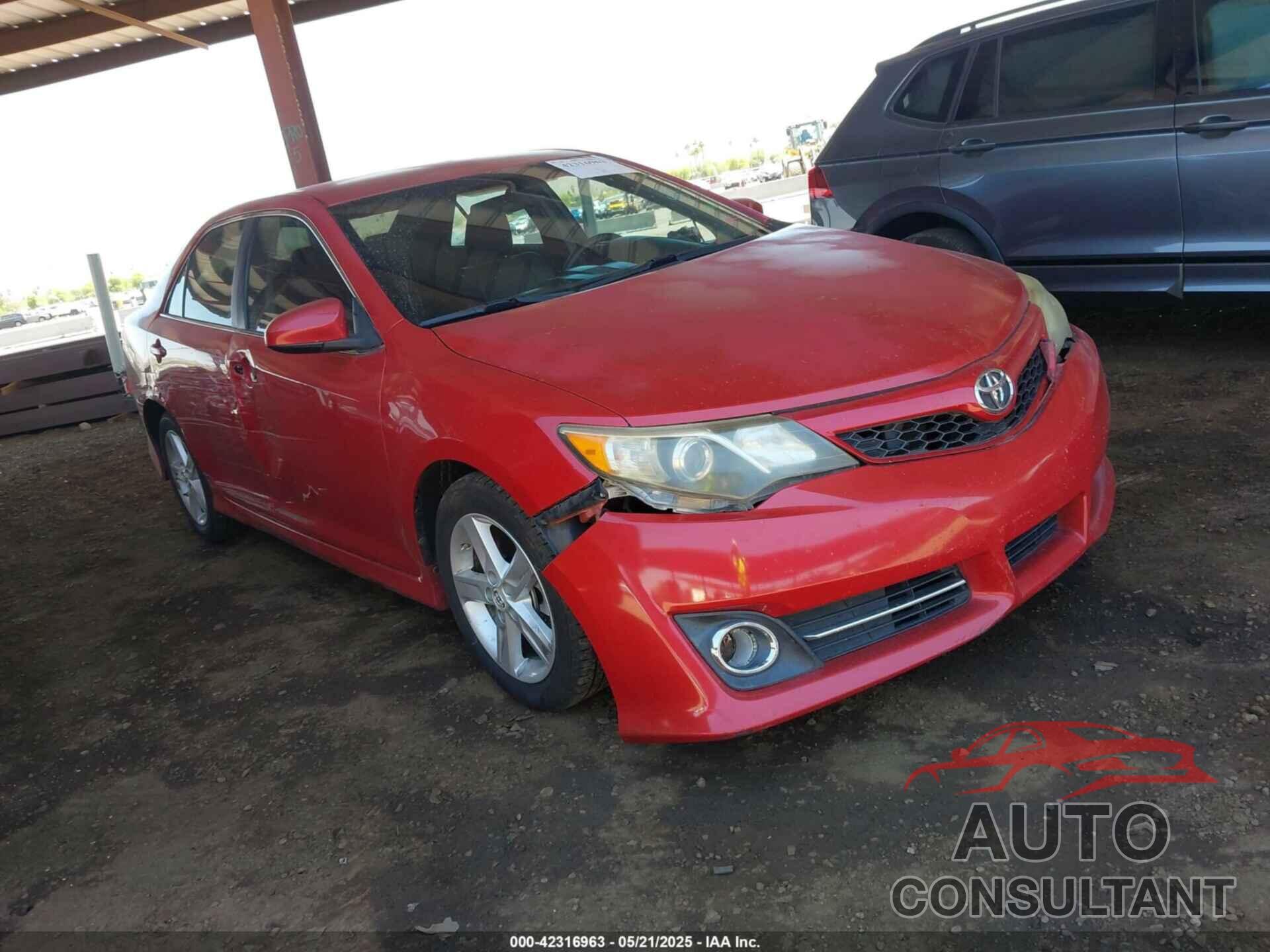 TOYOTA CAMRY 2012 - 4T1BF1FK9CU633613