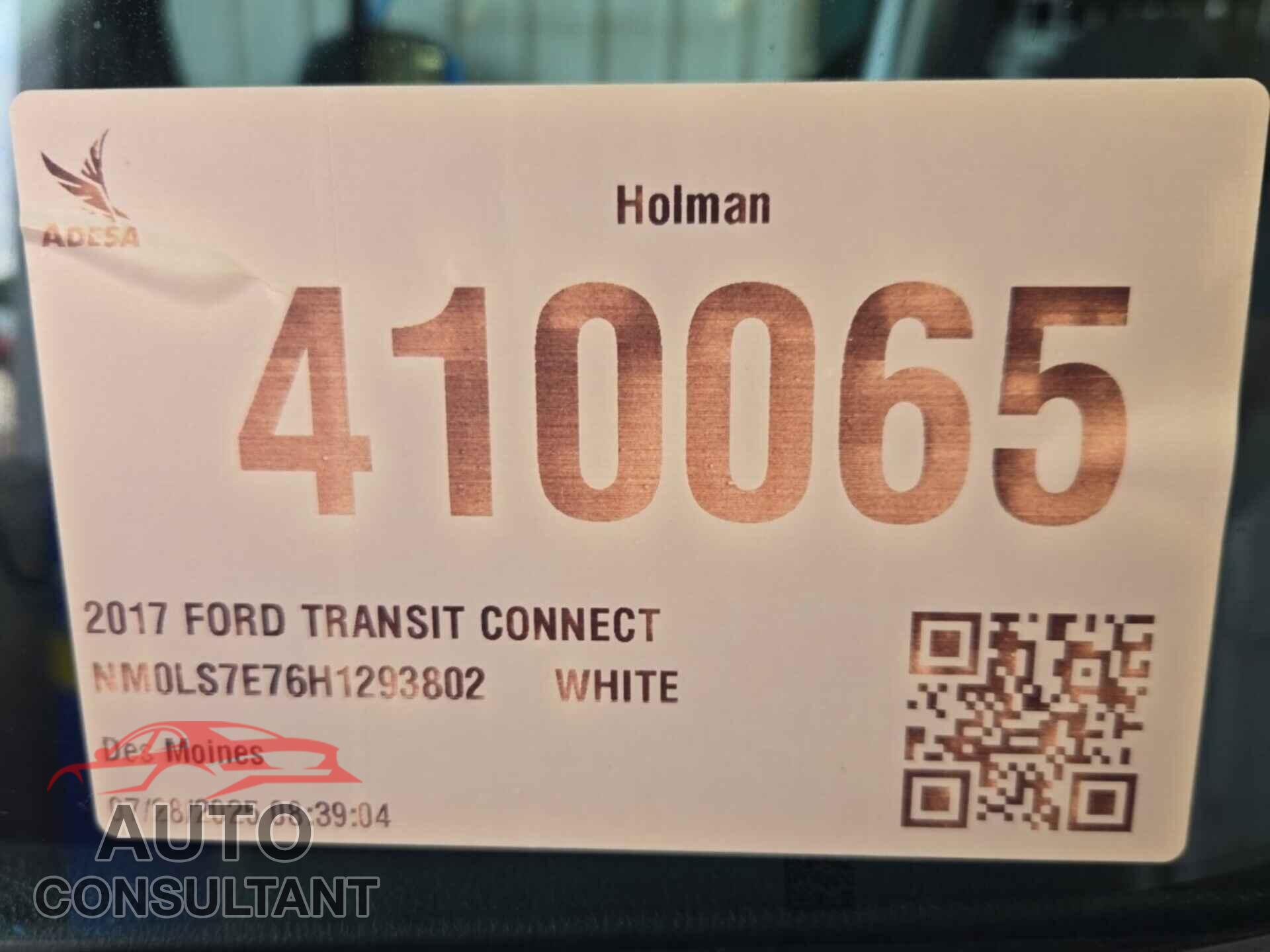 FORD TRANSIT CONNECT 2017 - NM0LS7E76H1293802