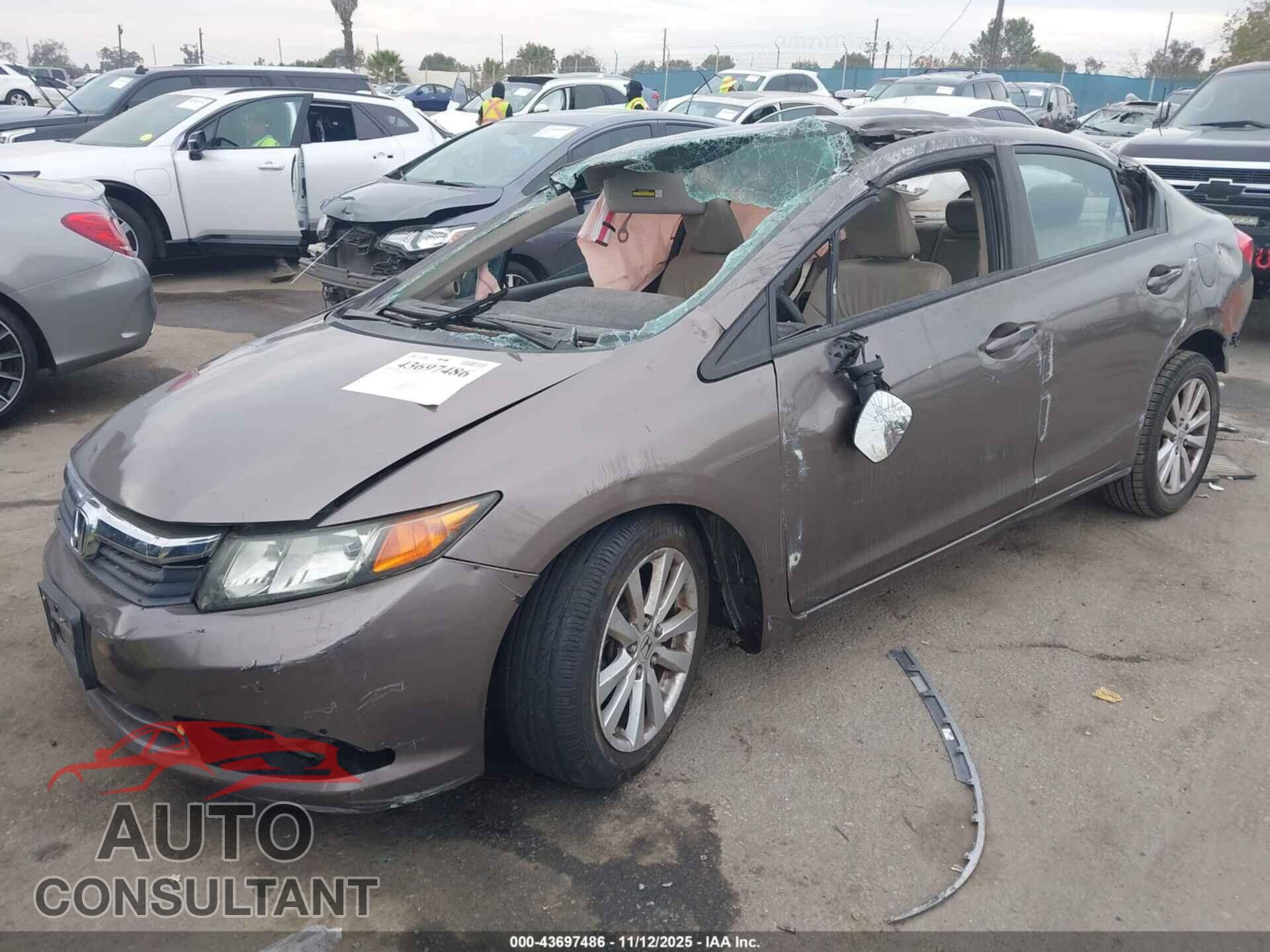 HONDA CIVIC 2012 - 19XFB2F9XCE363634