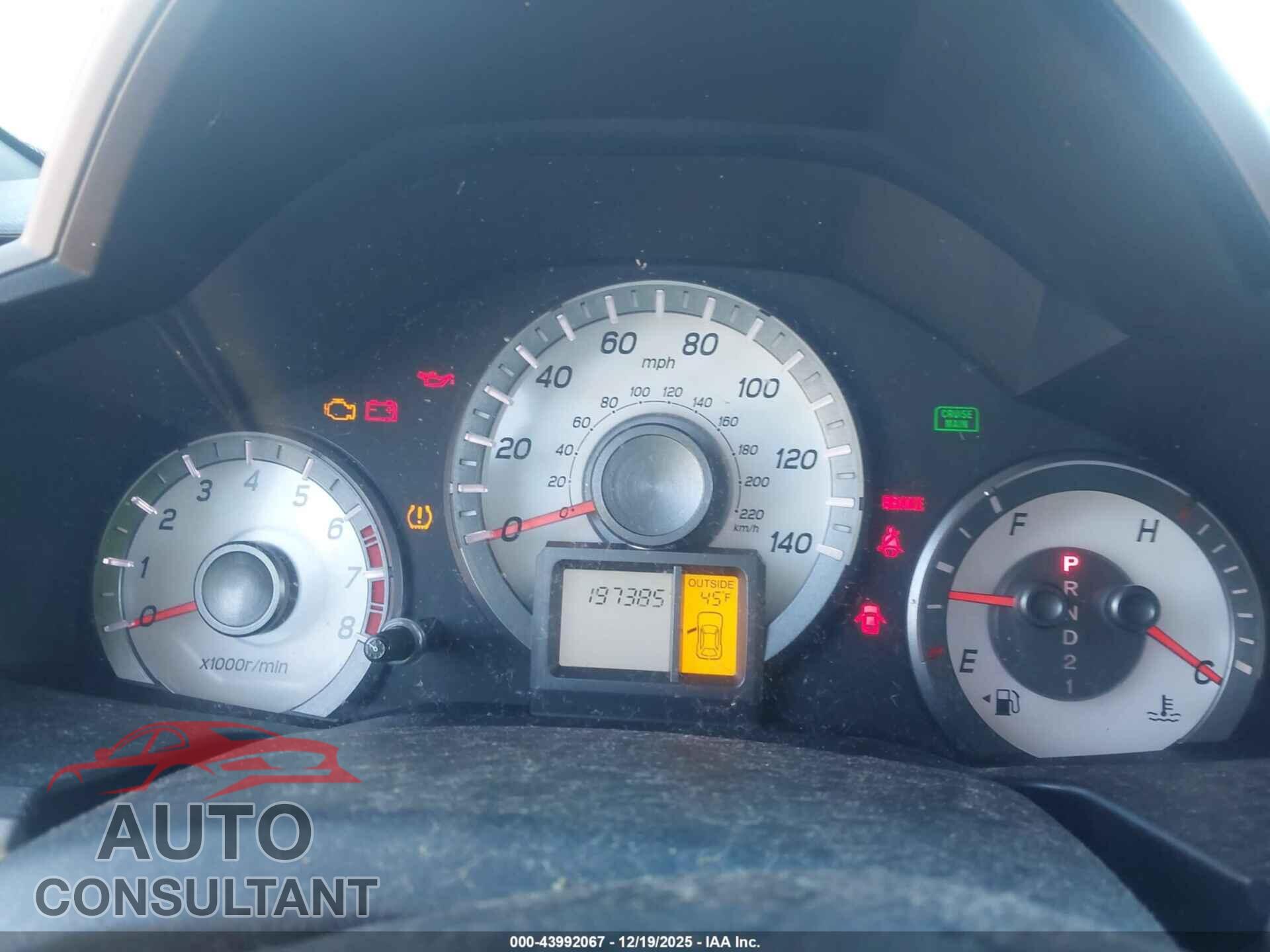 HONDA PILOT 2012 - 5FNYF3H43CB014829