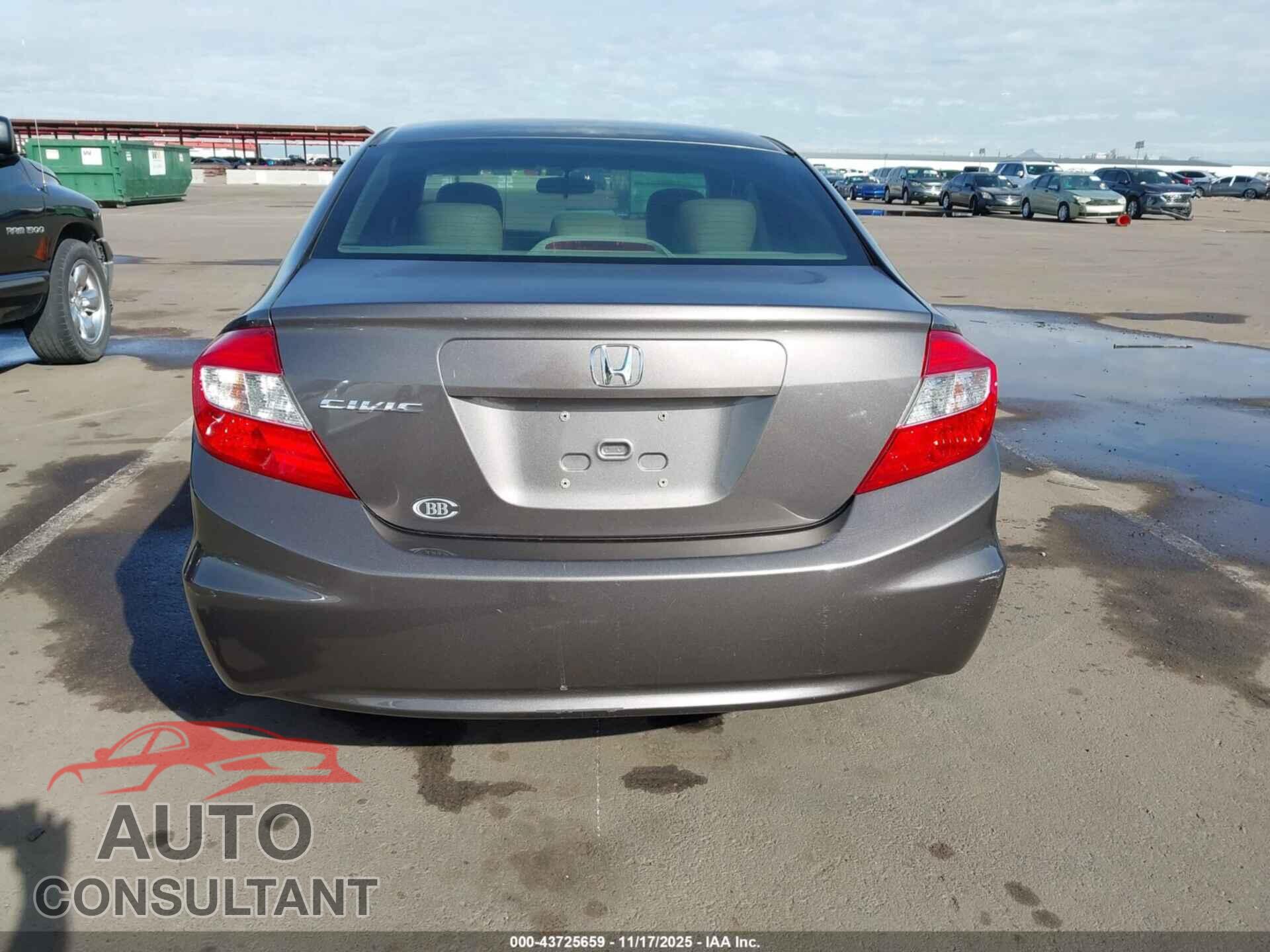 HONDA CIVIC 2012 - 19XFB2F9XCE336577