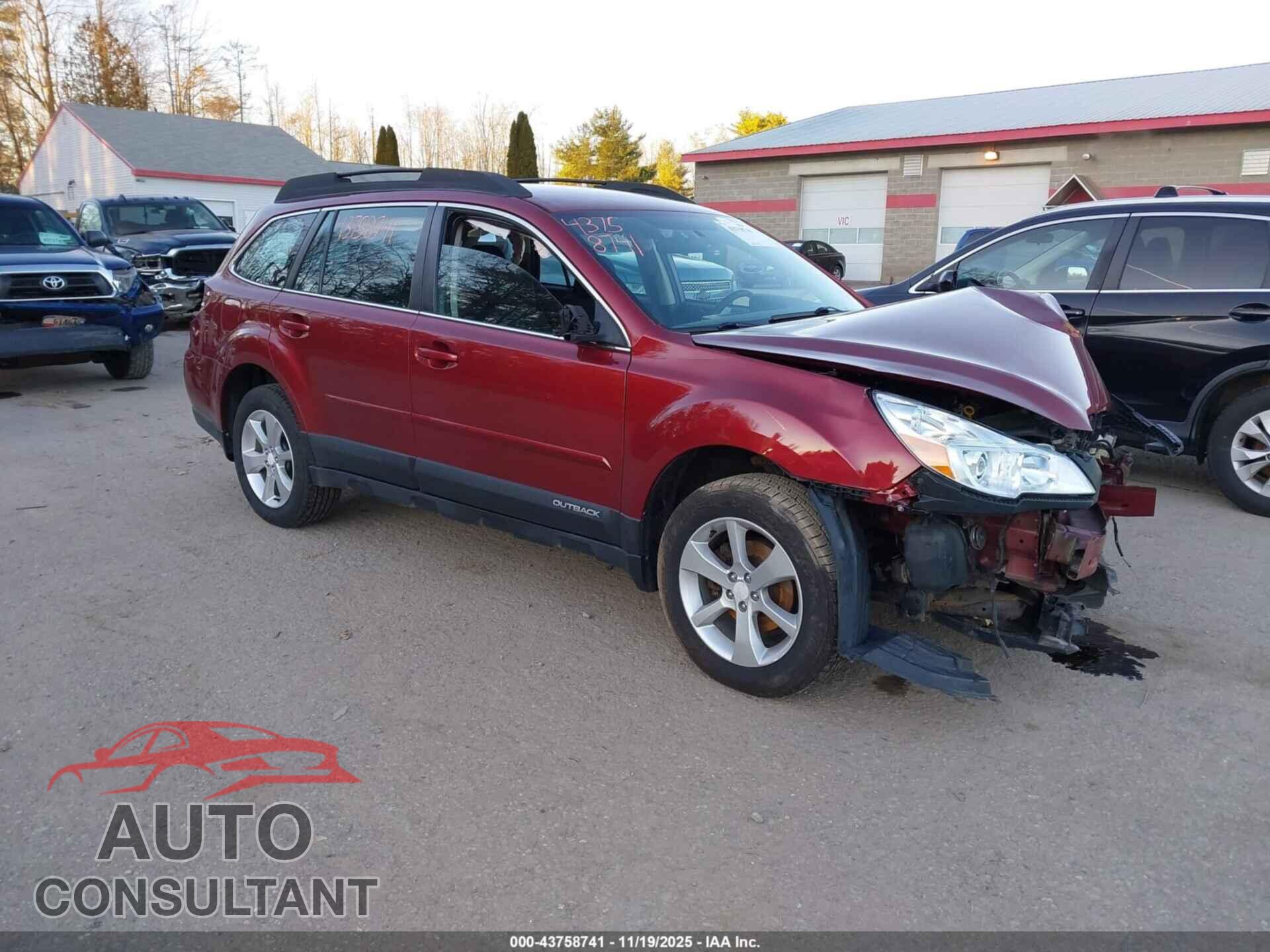 SUBARU OUTBACK 2014 - 4S4BRBAC7E3306729