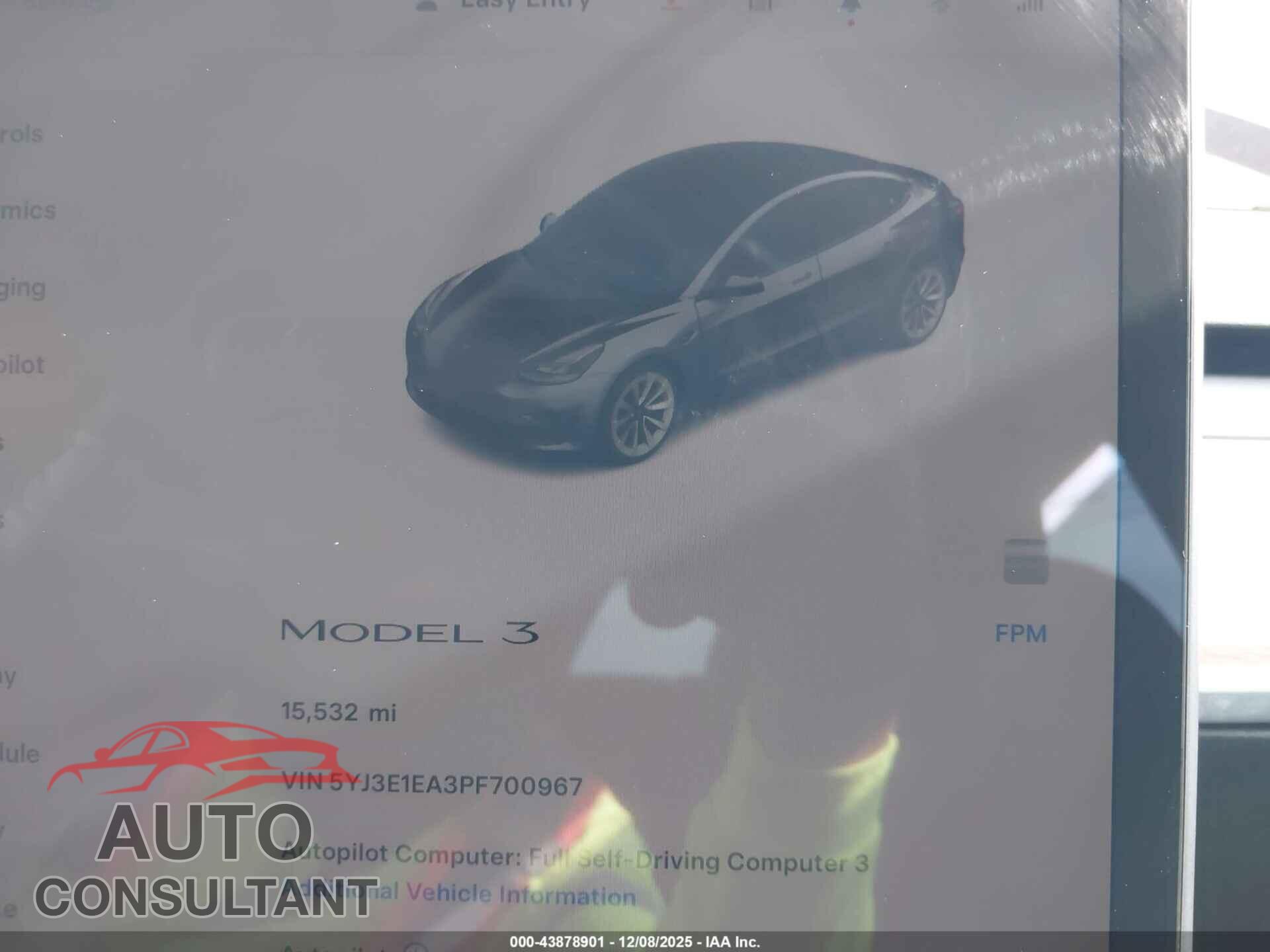 TESLA MODEL 3 2023 - 5YJ3E1EA3PF700967