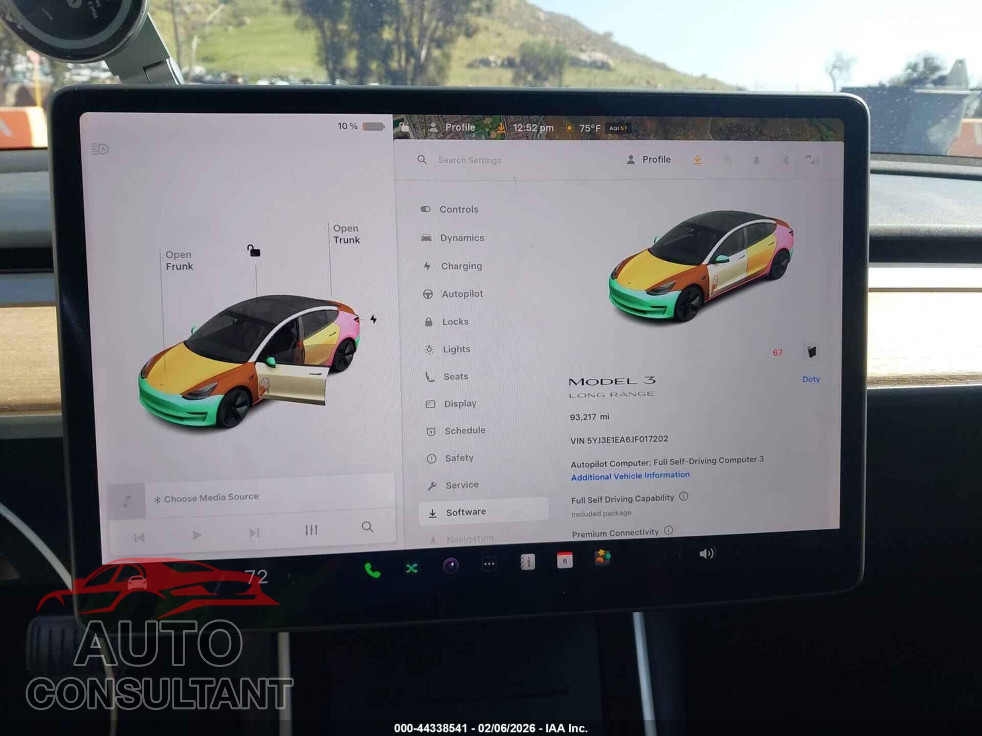 TESLA MODEL 3 2018 - 5YJ3E1EA6JF017202