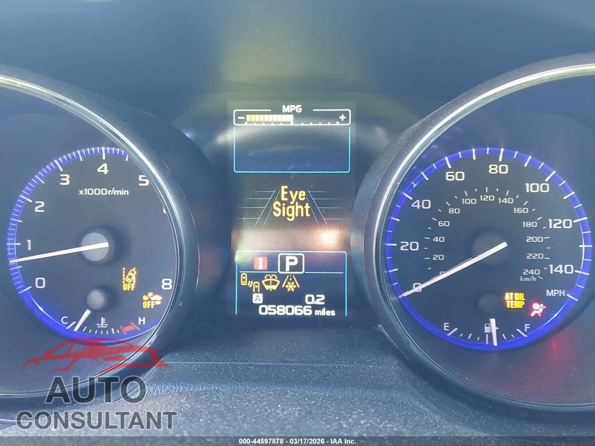 SUBARU OUTBACK 2017 - 4S4BSAHC2H3201542