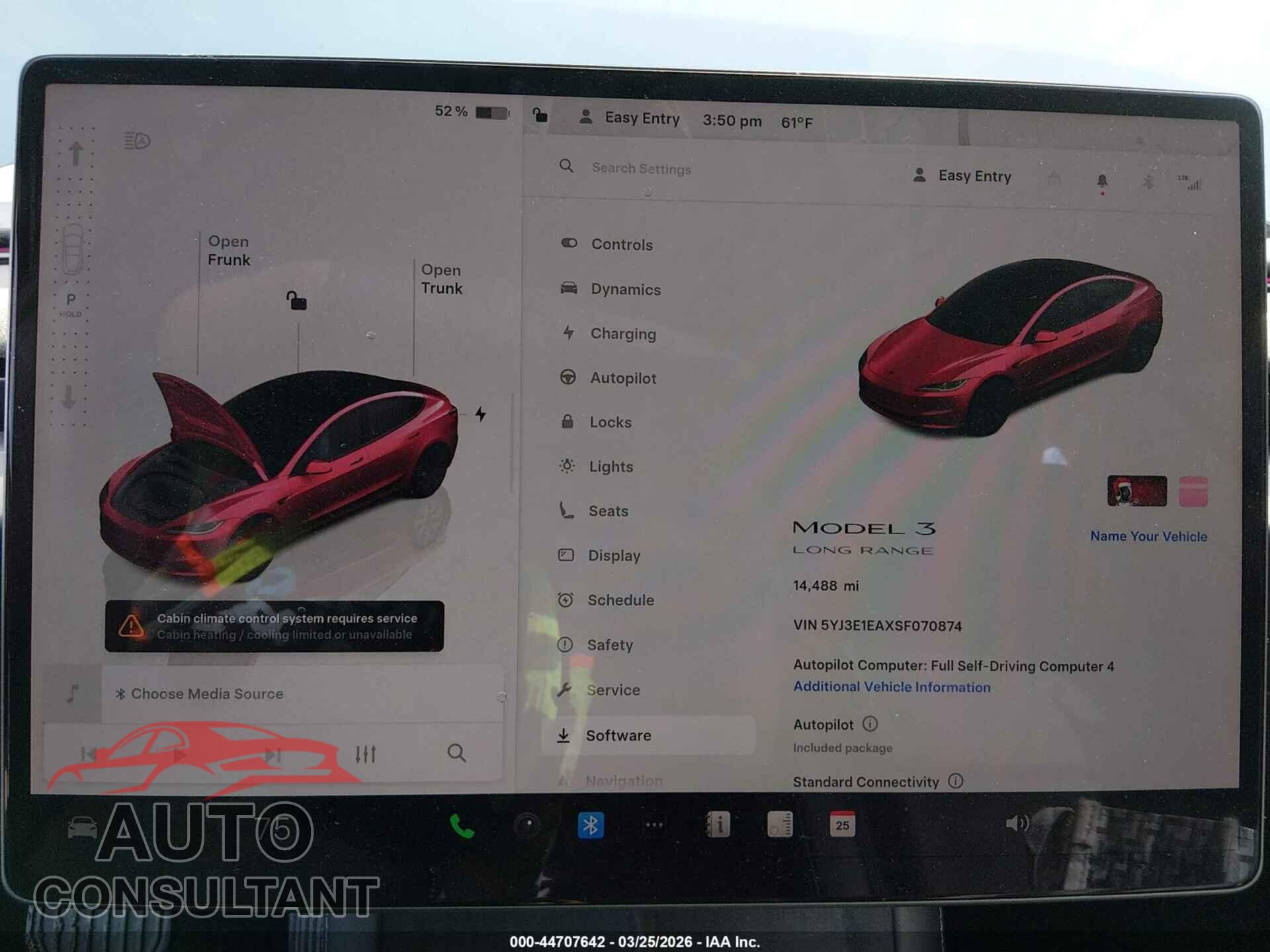 TESLA MODEL 3 2025 - 5YJ3E1EAXSF070874
