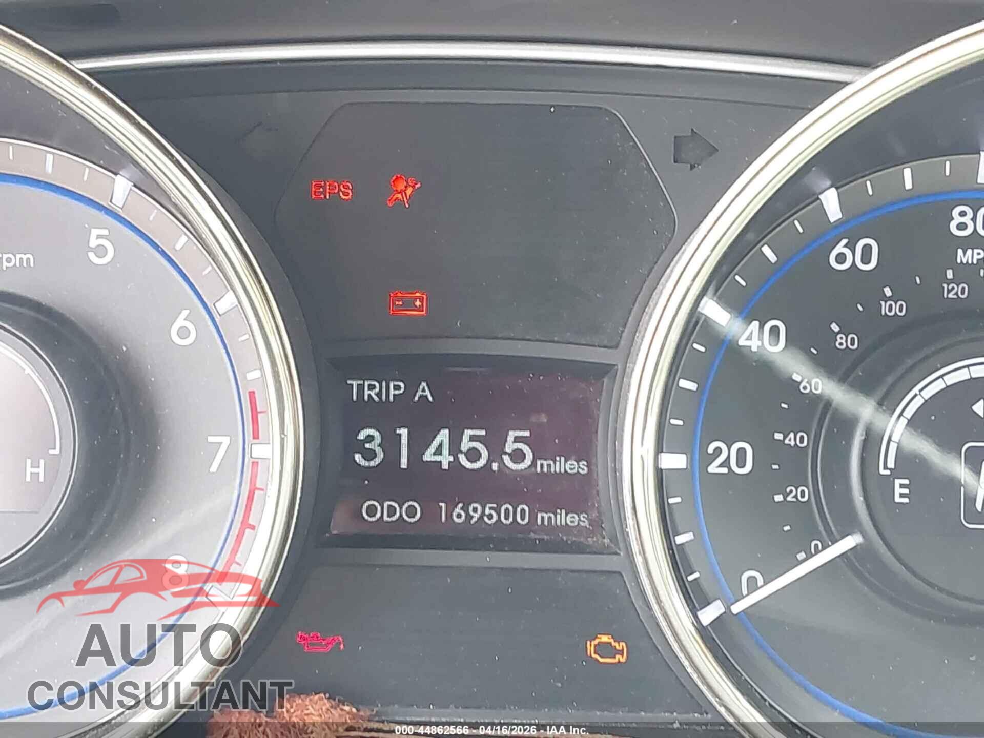 HYUNDAI SONATA 2012 - 5NPEB4AC9CH399014