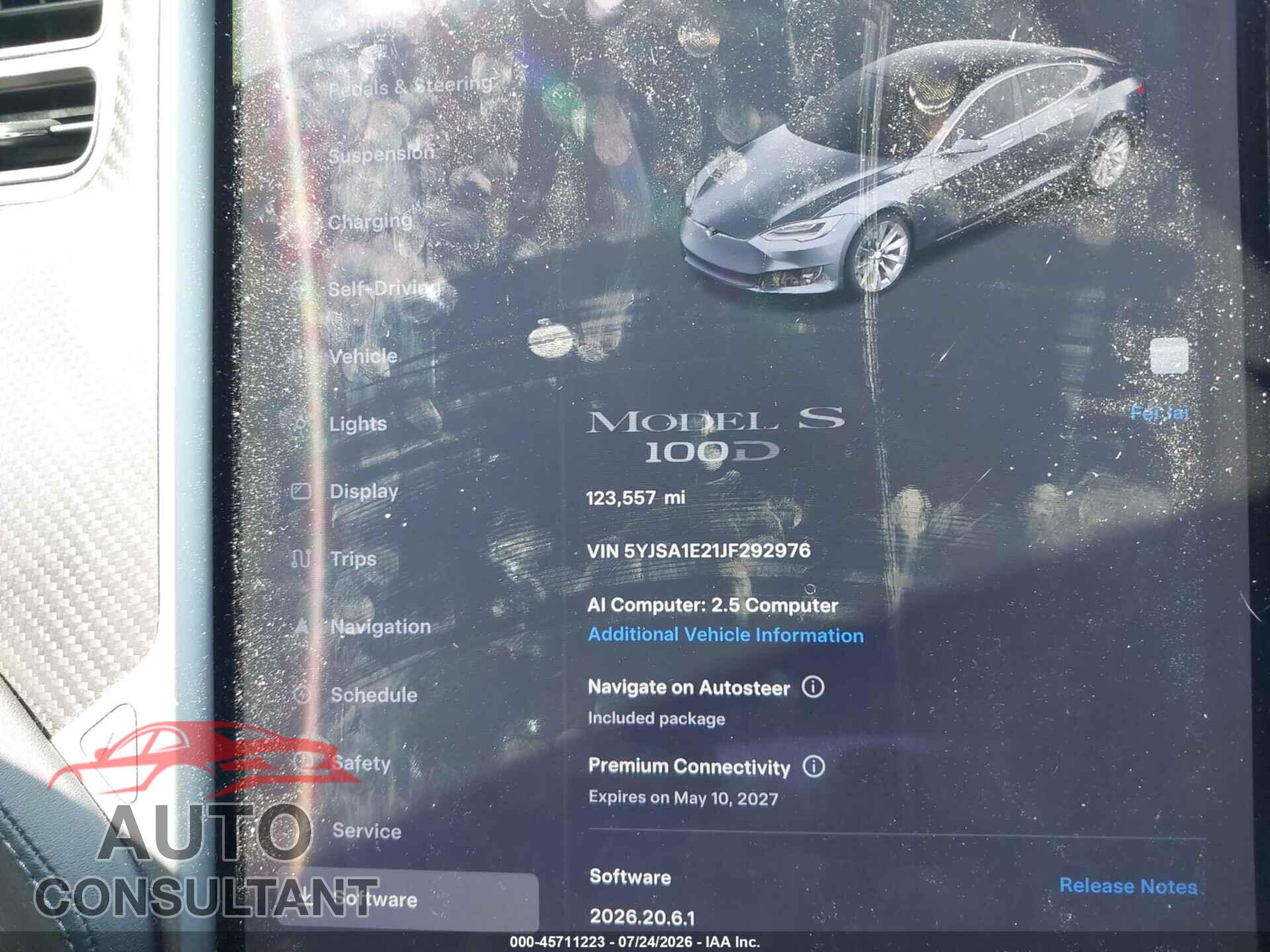TESLA MODEL S 2018 - 5YJSA1E21JF292976